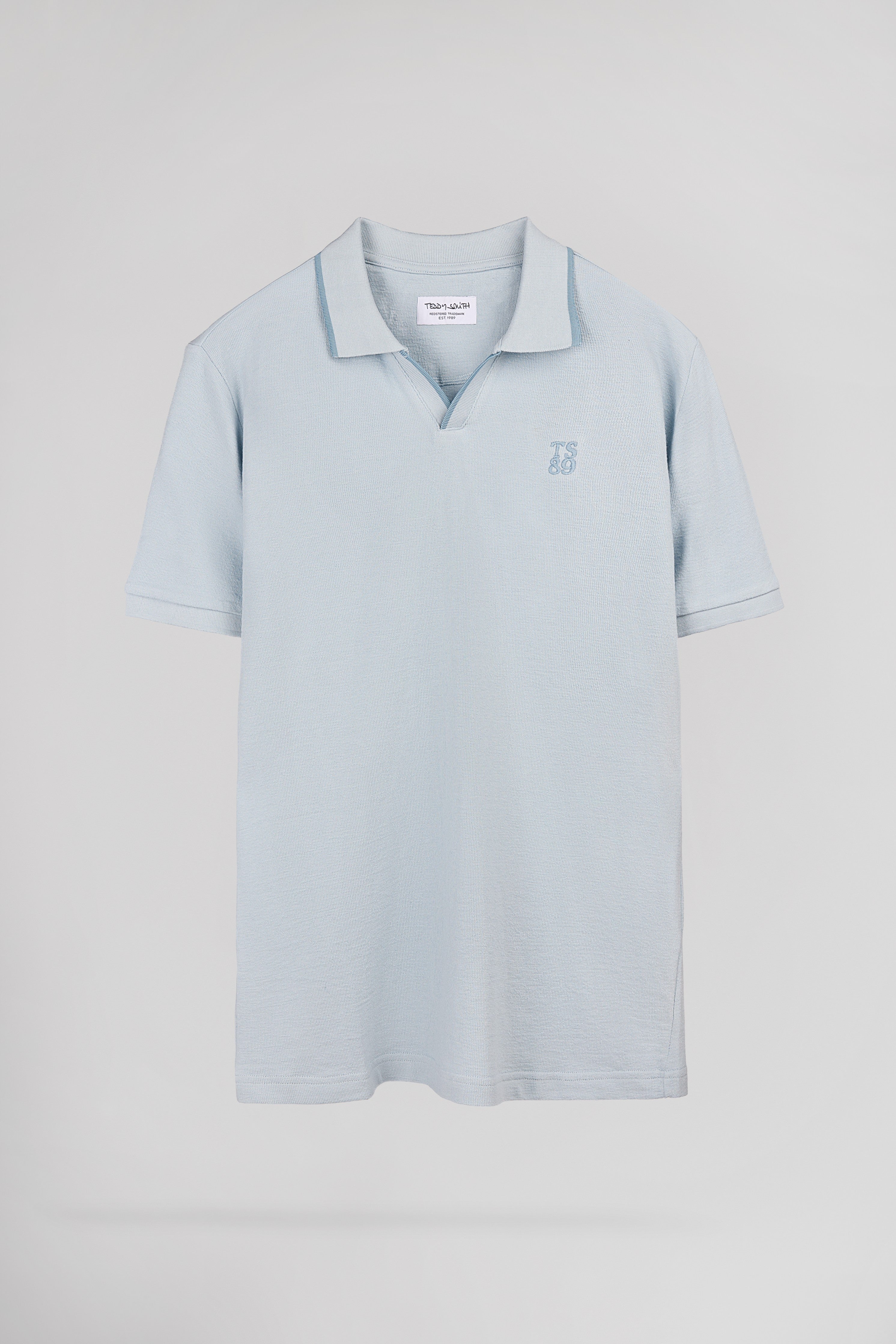 Teddy Smith P-Soner MC polo éponge bleu pastel coton