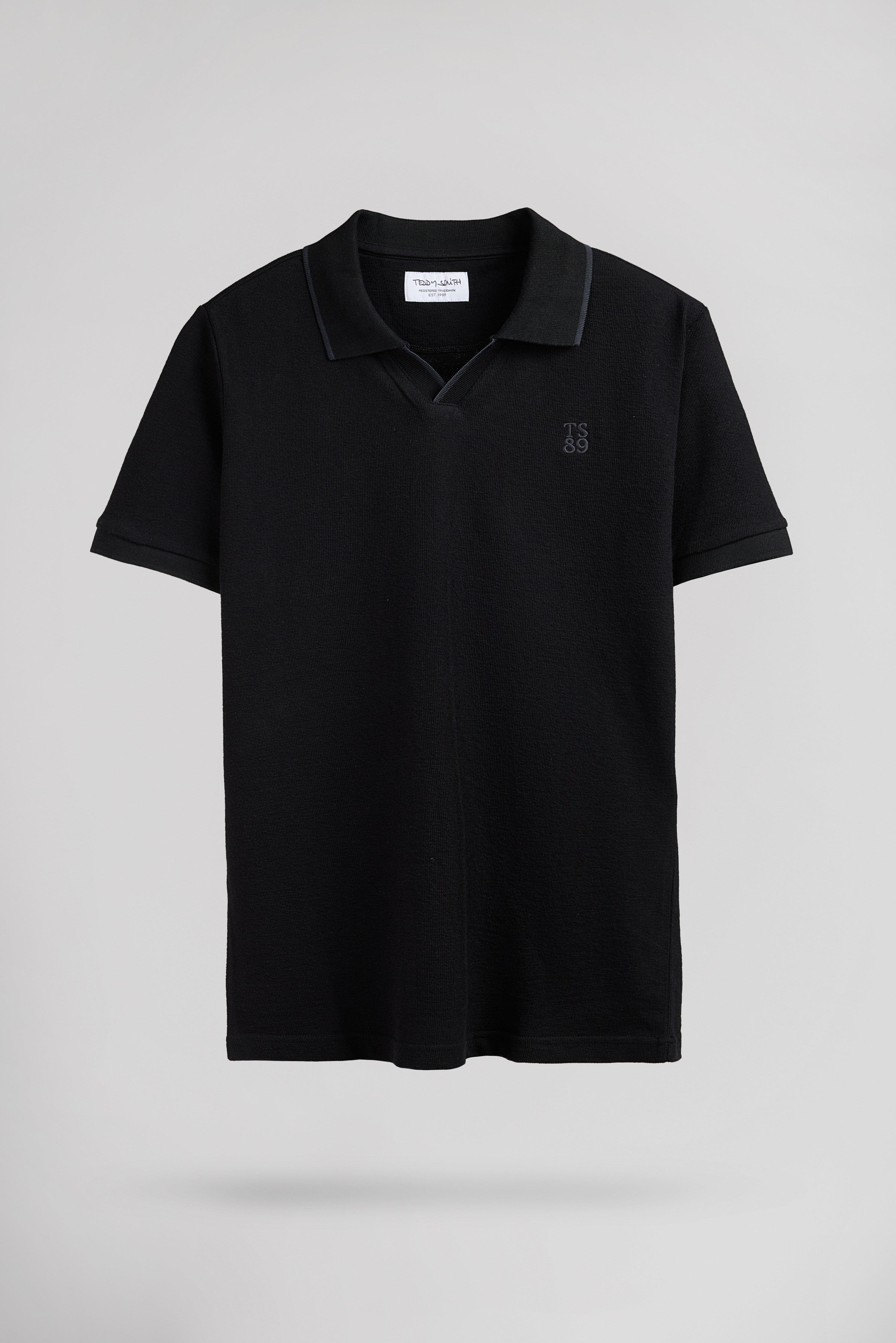 Teddy Smith P-Soner MC Noir polo homme noir éponge
