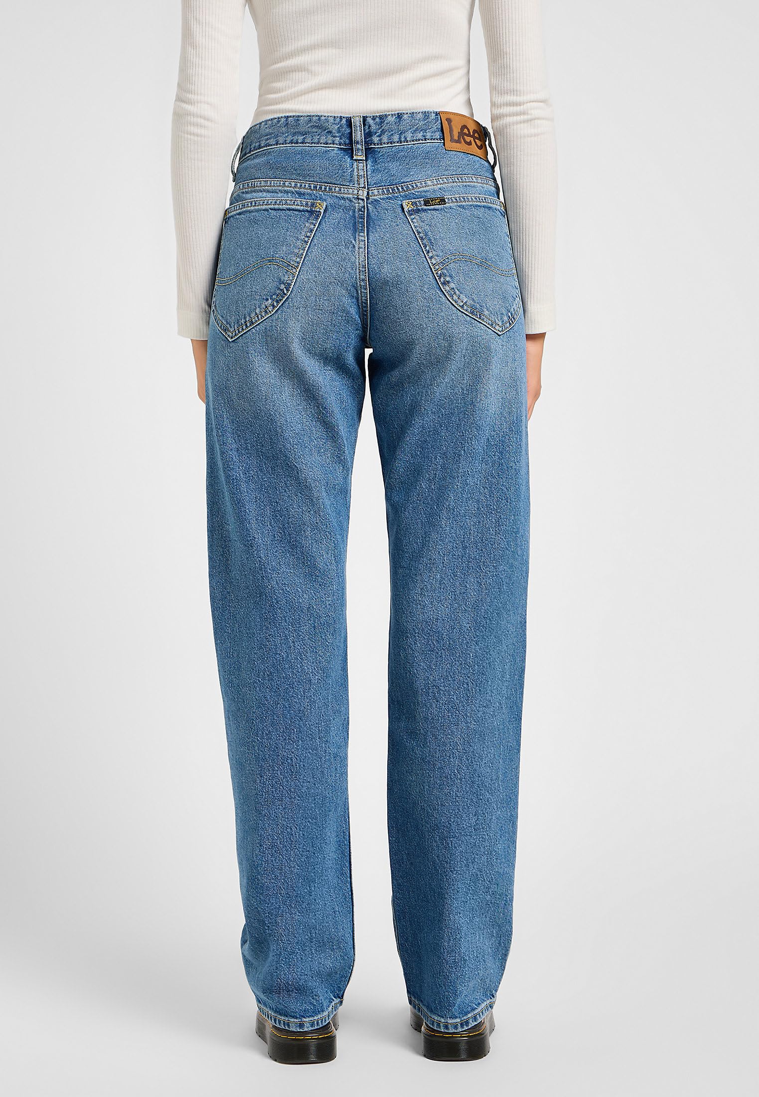 Lee Rider Classic jean femme 24W/29L Crystal Clear droit