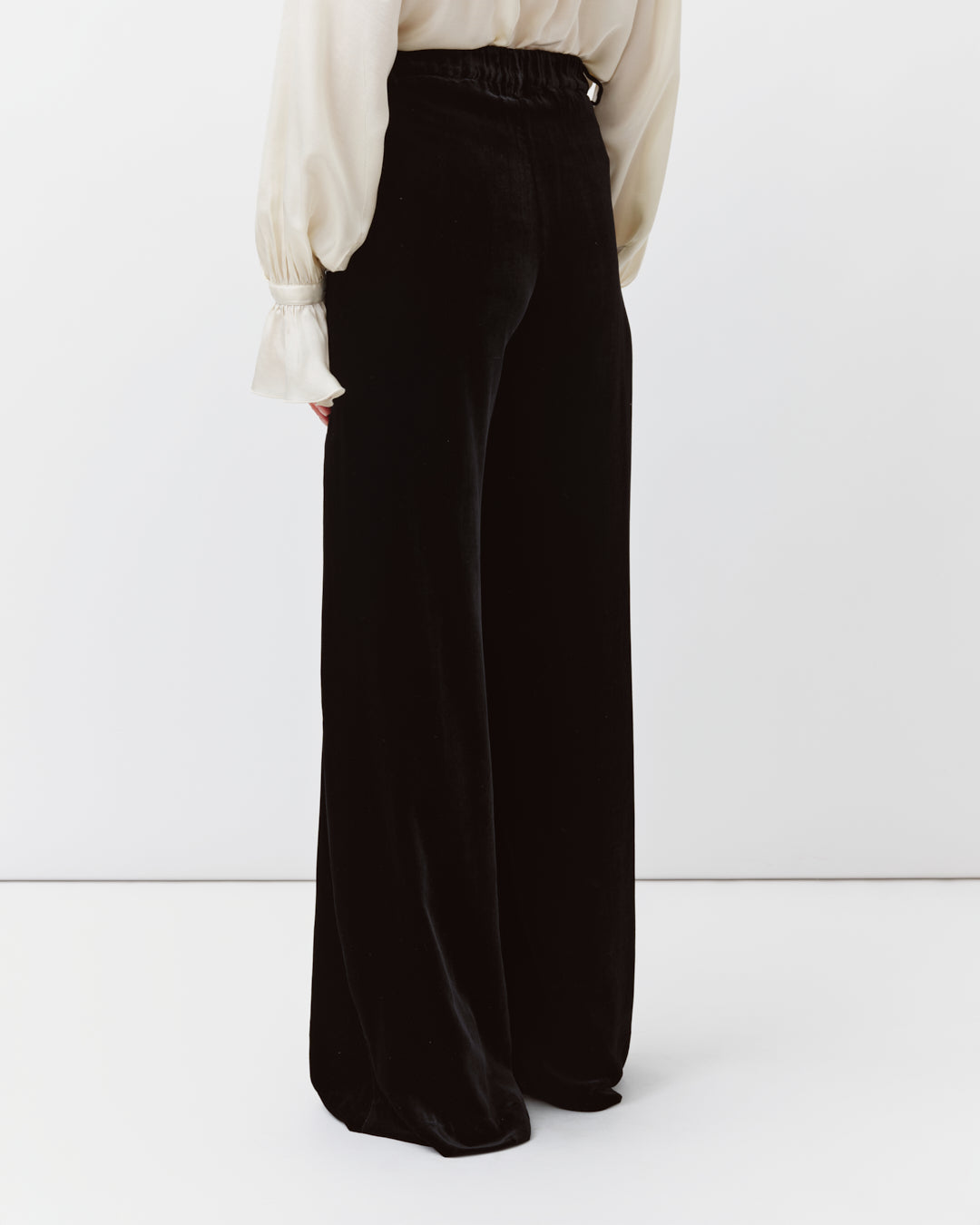 DIEGA PIEDRO pantalon velours noir coupe ample