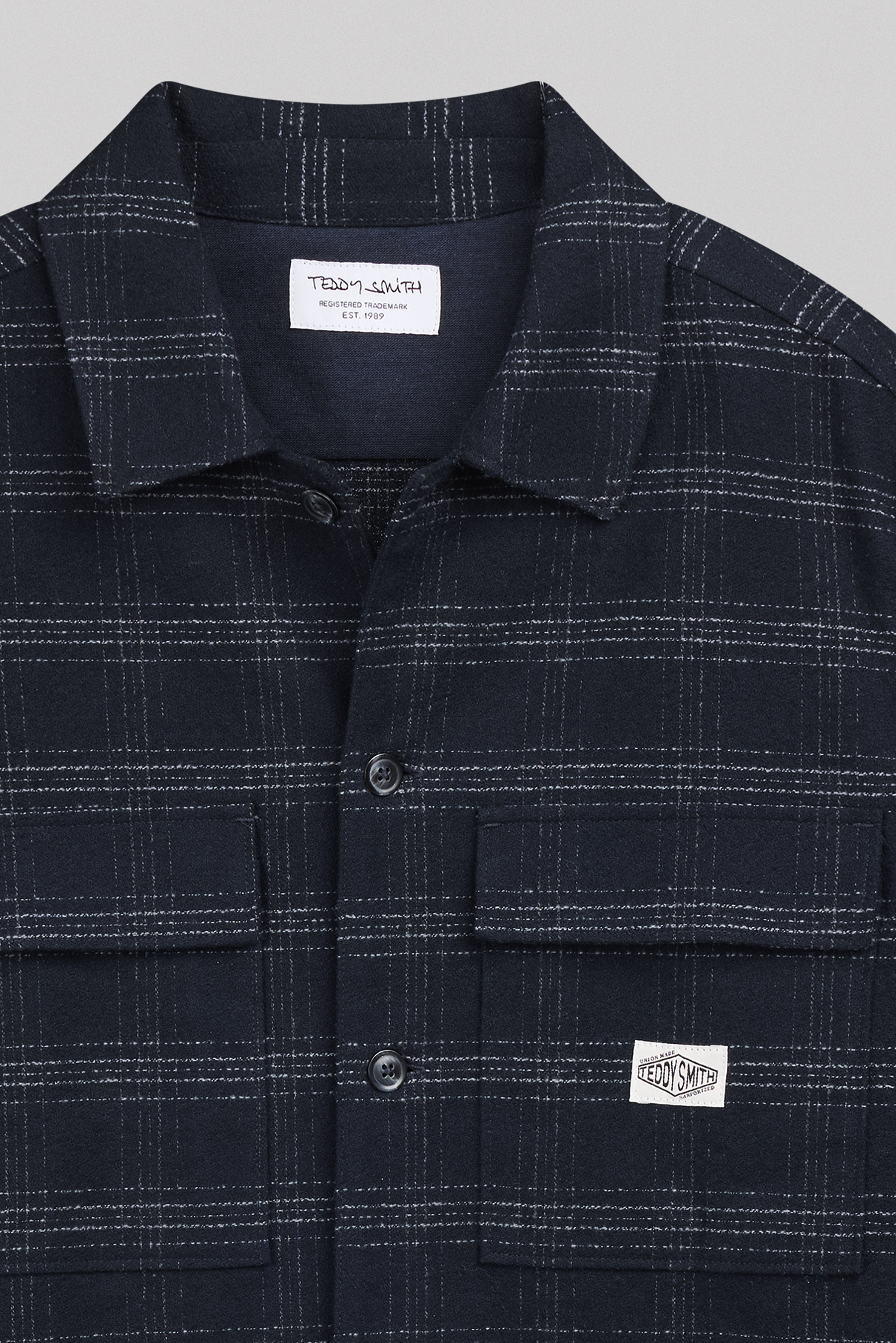 Teddy Smith C-Luis ML chemise carreaux dark navy homme