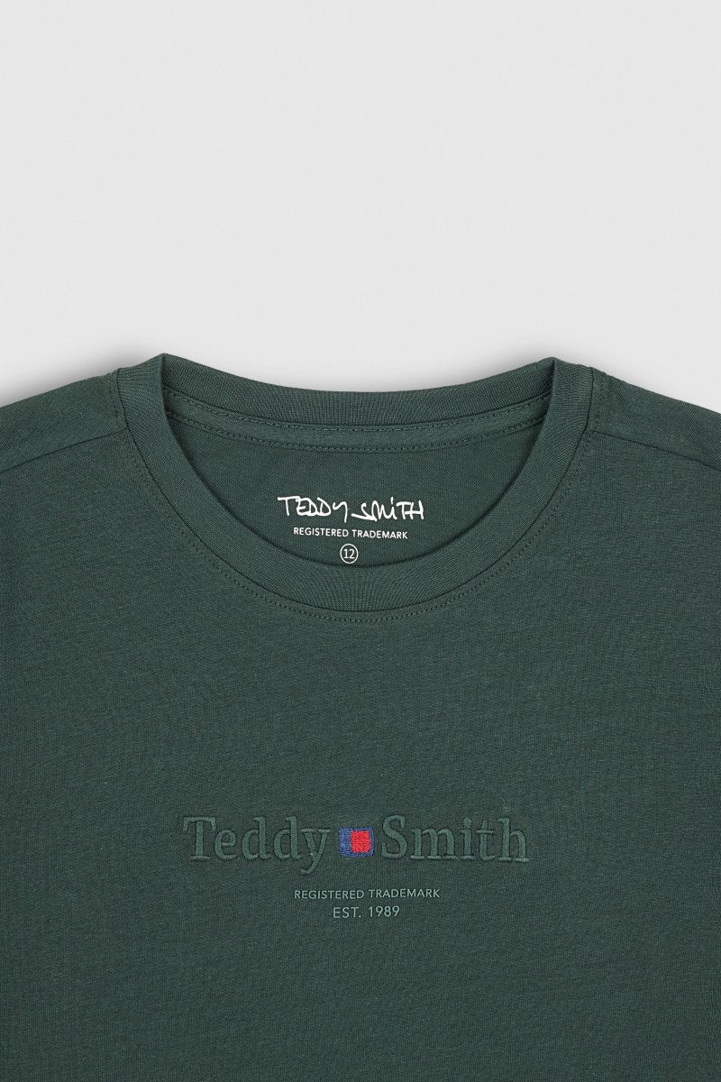 Teddy Smith T-Jim MC t-shirt garçon vert coton
