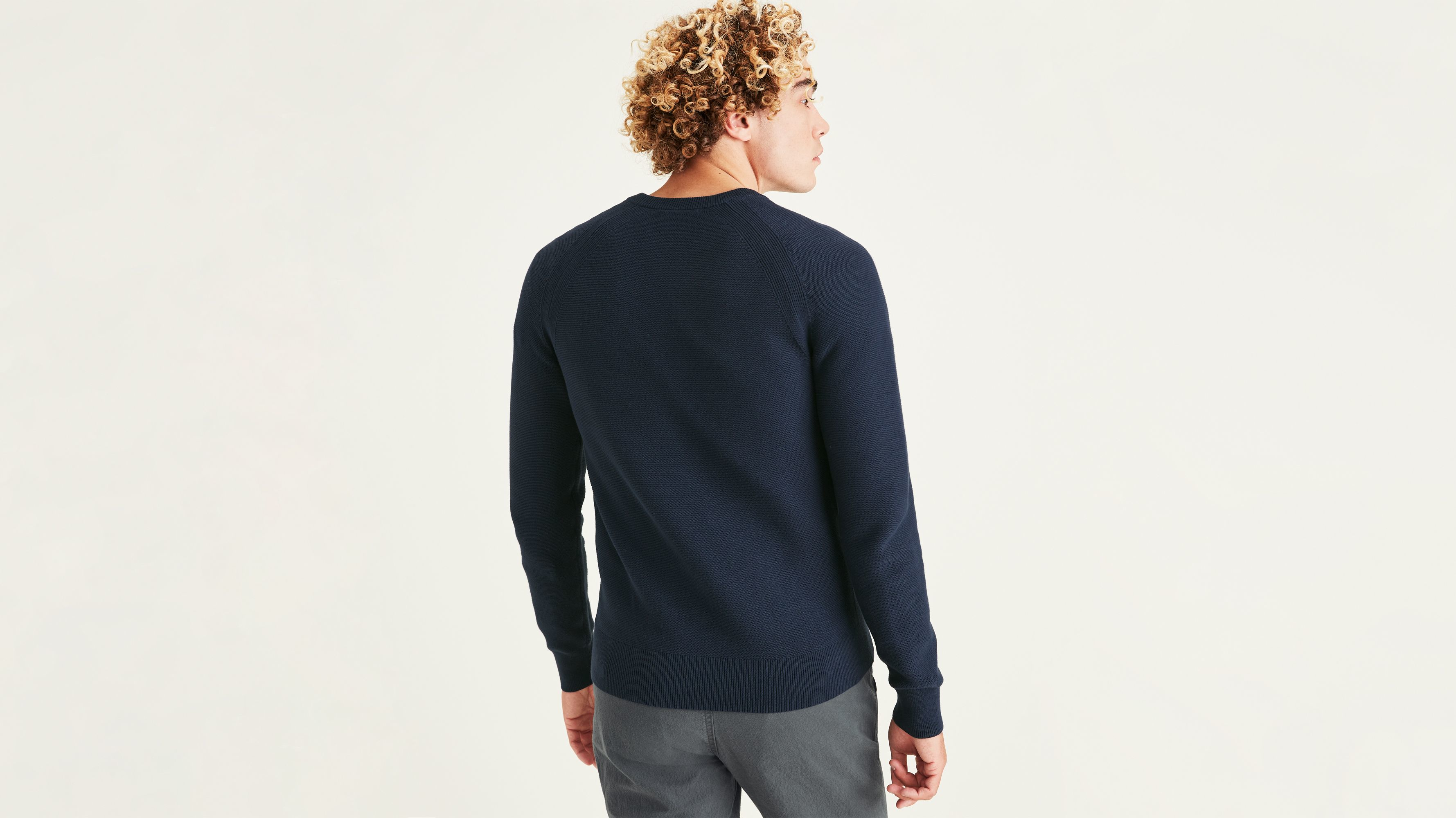 Dockers Regular Fit pull col rond bleu classique