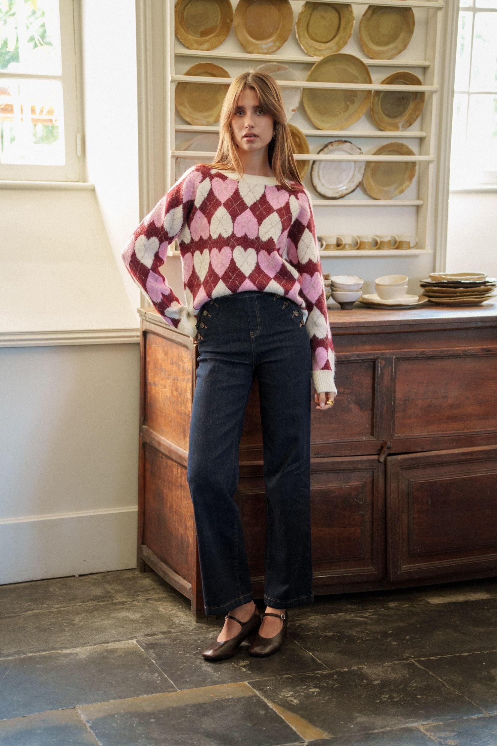 Maison Onado Juliette jean droit brut taille haute
