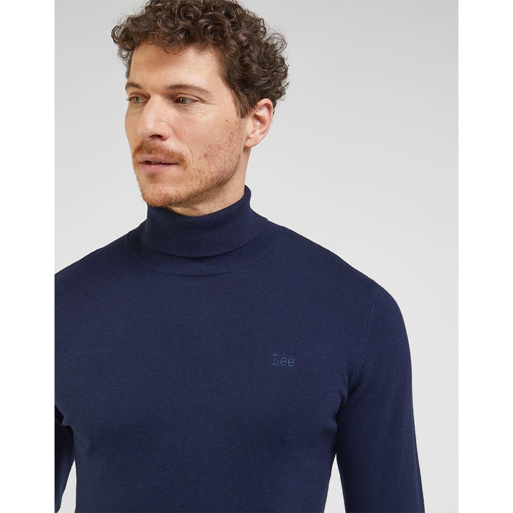 Lee High Neck Knit Pull Homme Sky Captain col montant