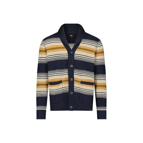 Lee Frontier Cardigan pull homme bleu marine M coupe regular