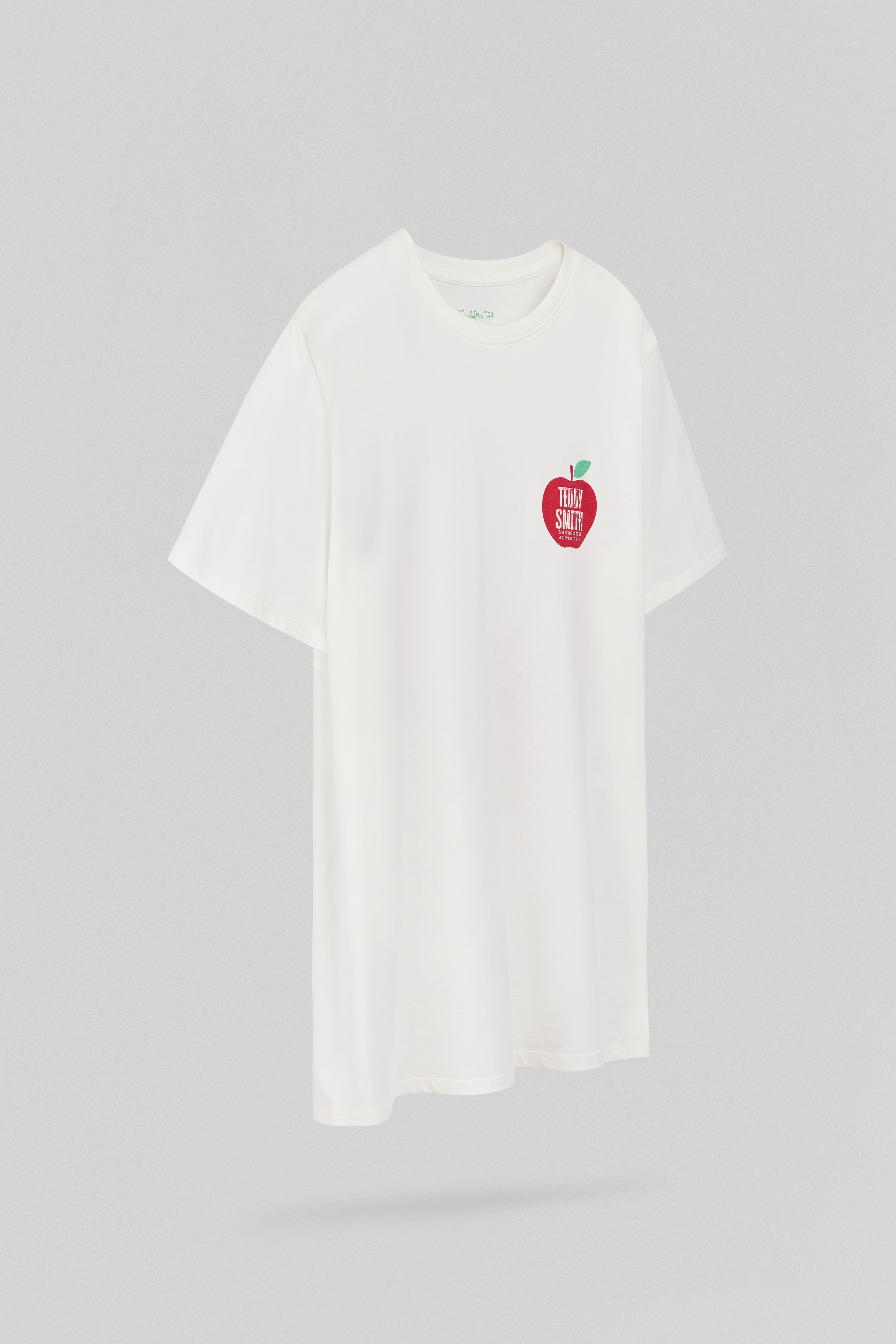 Teddy Smith T-Golden MC t-shirt blanc imprimé pomme coton
