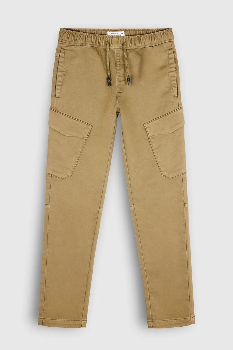 Teddy Smith P-Piky Cargo Jr pantalon cargo beige garçon