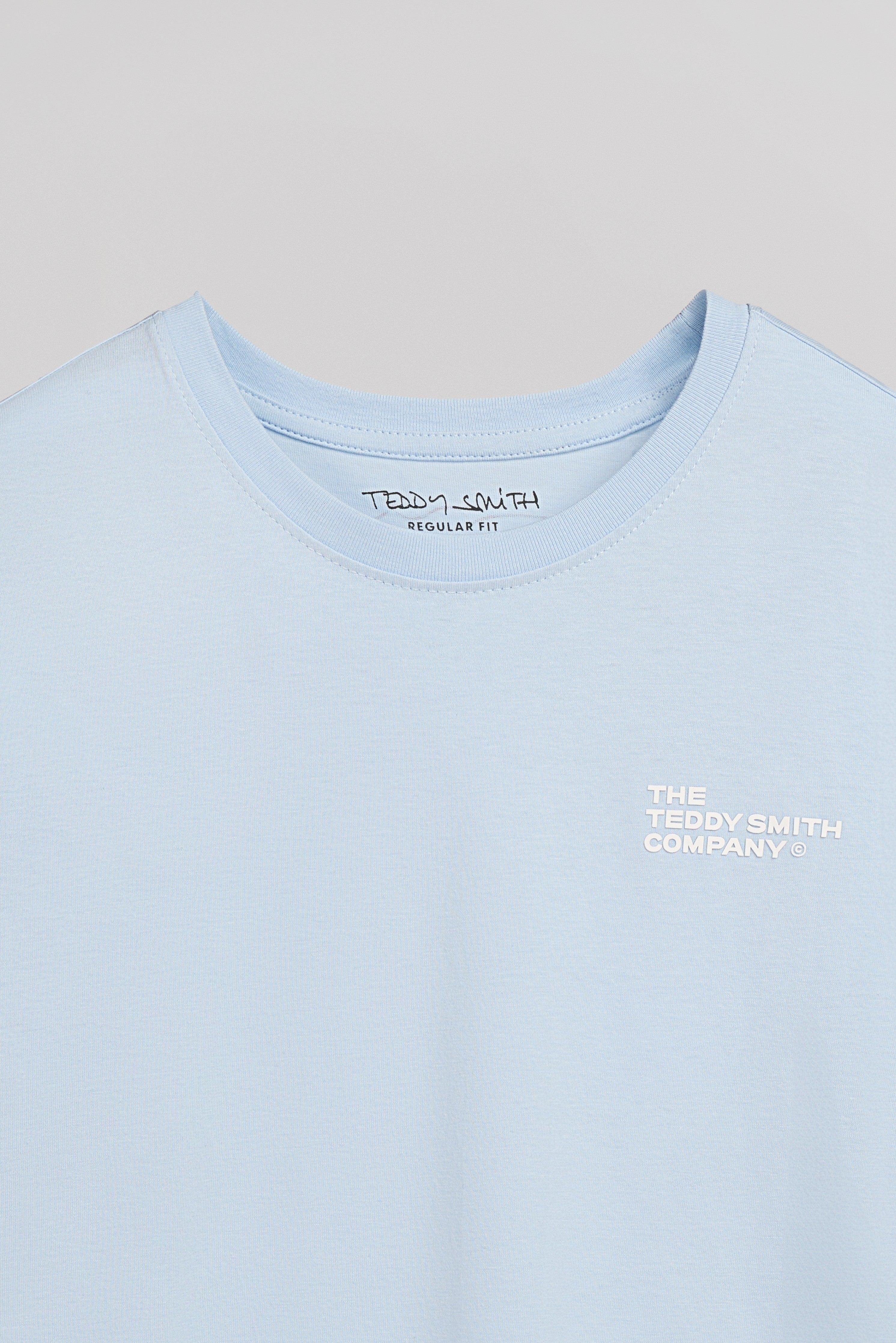 Teddy Smith T-Pany MC t-shirt bleu clair coton