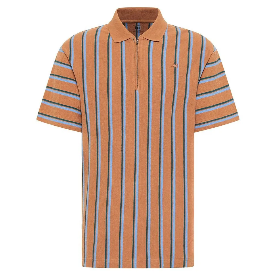 Lee polo ample zippé homme M cidre à rayures
