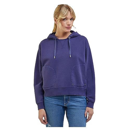 Lee Relaxed sweat capuche femme myrtille molleton