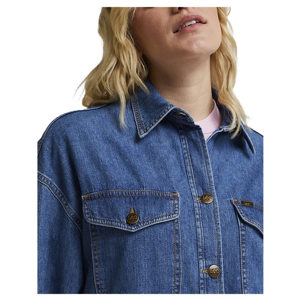 Lee Shacket veste-chemise femme XL Hazy Indigo denim léger