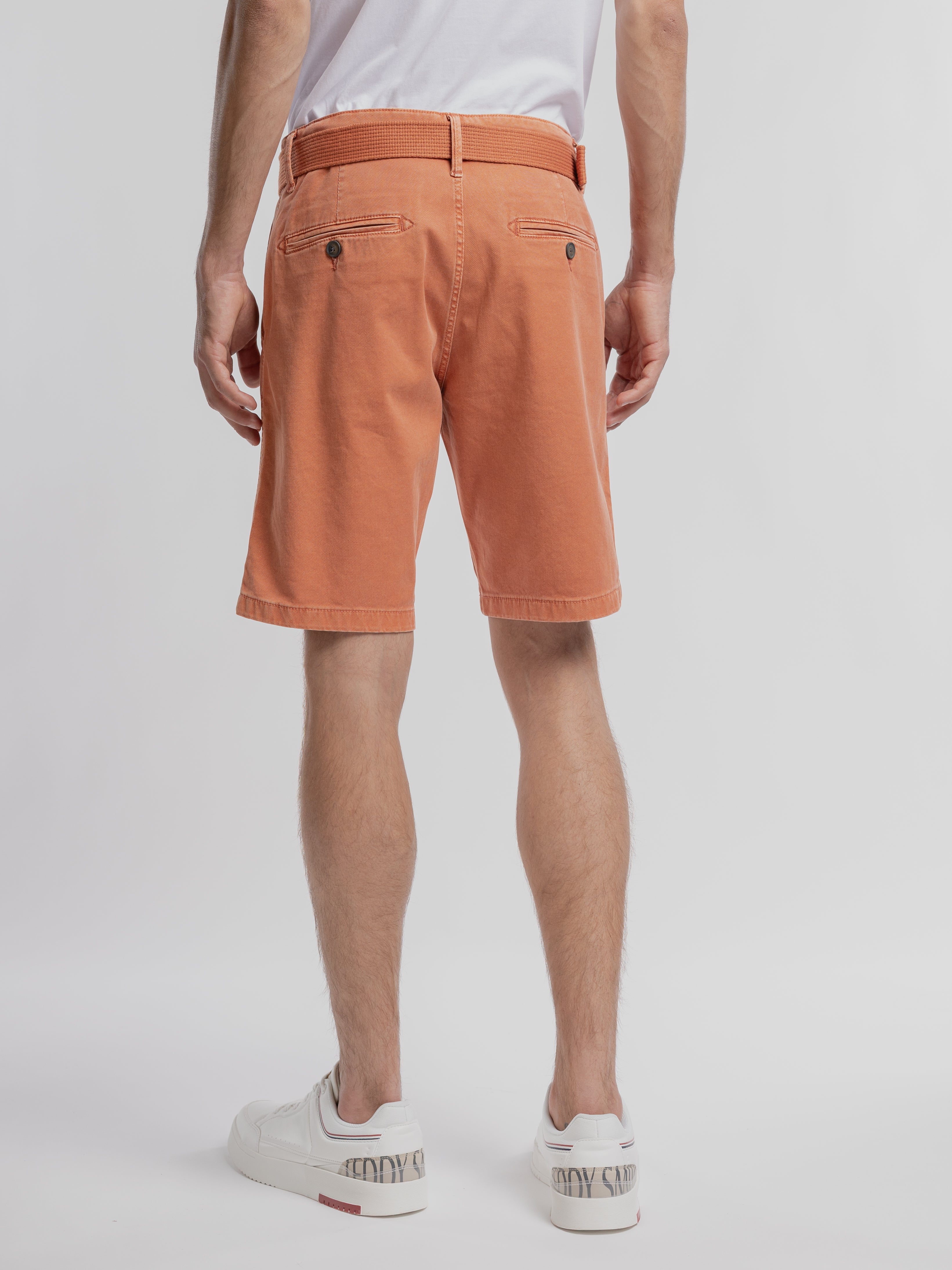 Teddy Smith Staton Chino short nordic red ceinture amovible