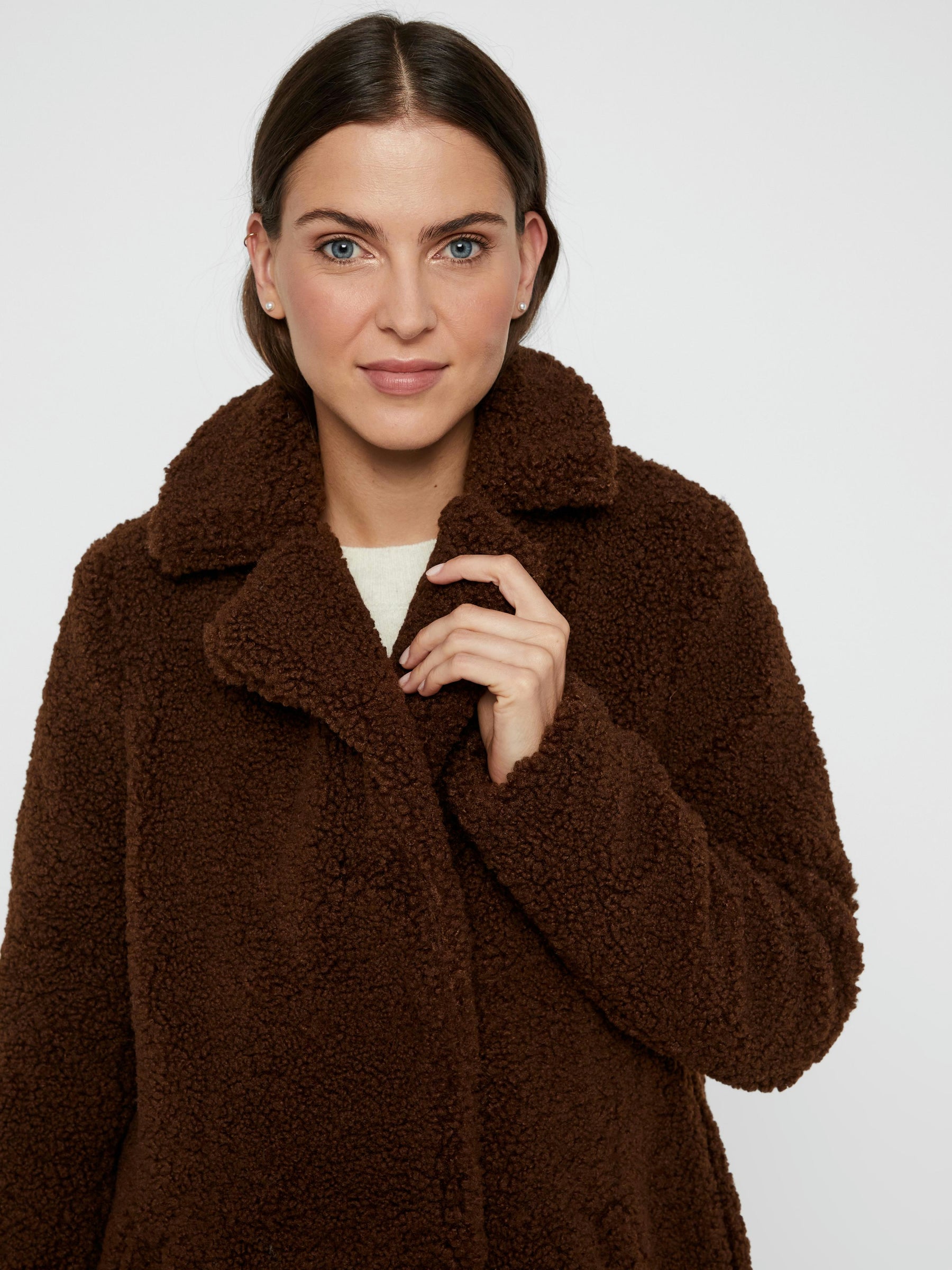 Noisy May manteau teddy fausse fourrure coupe loose