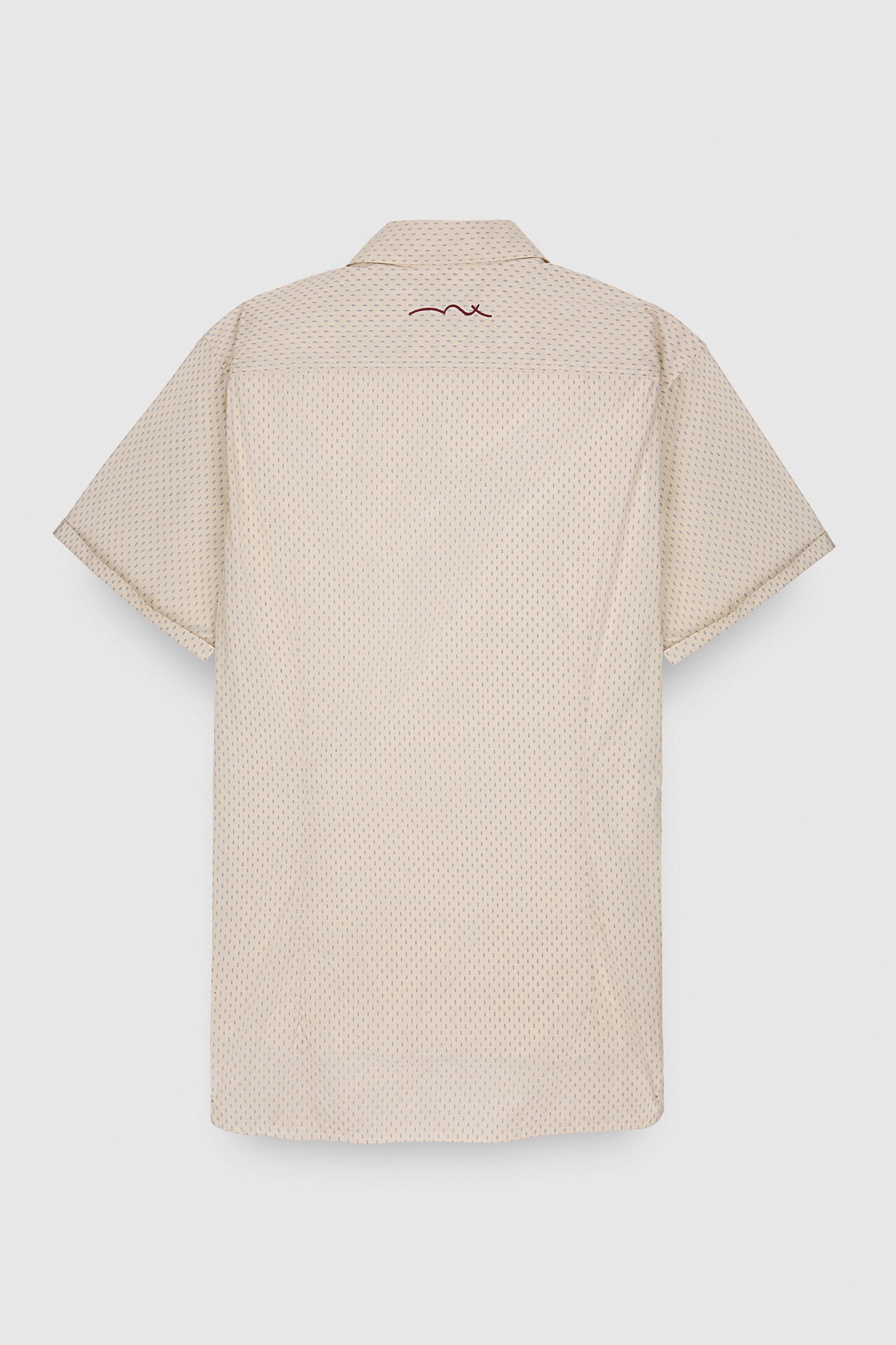 Teddy Smith Cut MC chemise homme slim creme imprime