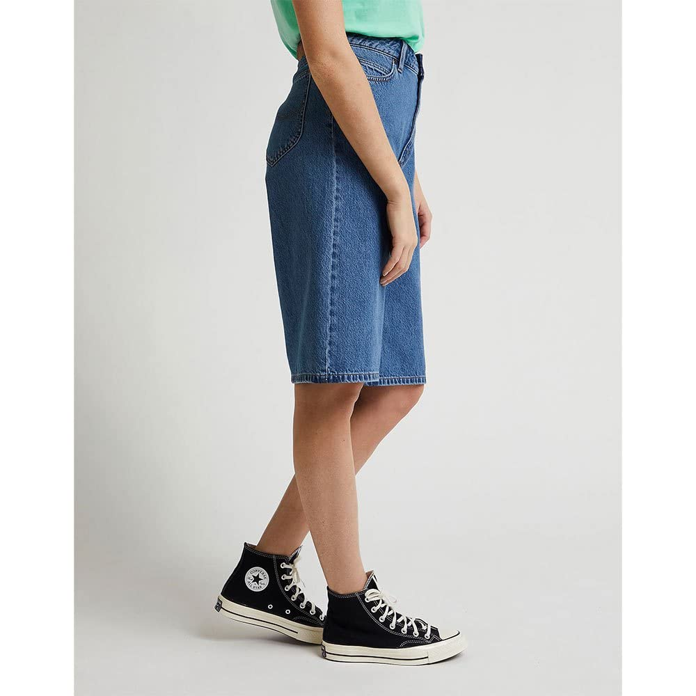 Lee bermuda jean femme indigo clair taille 25W