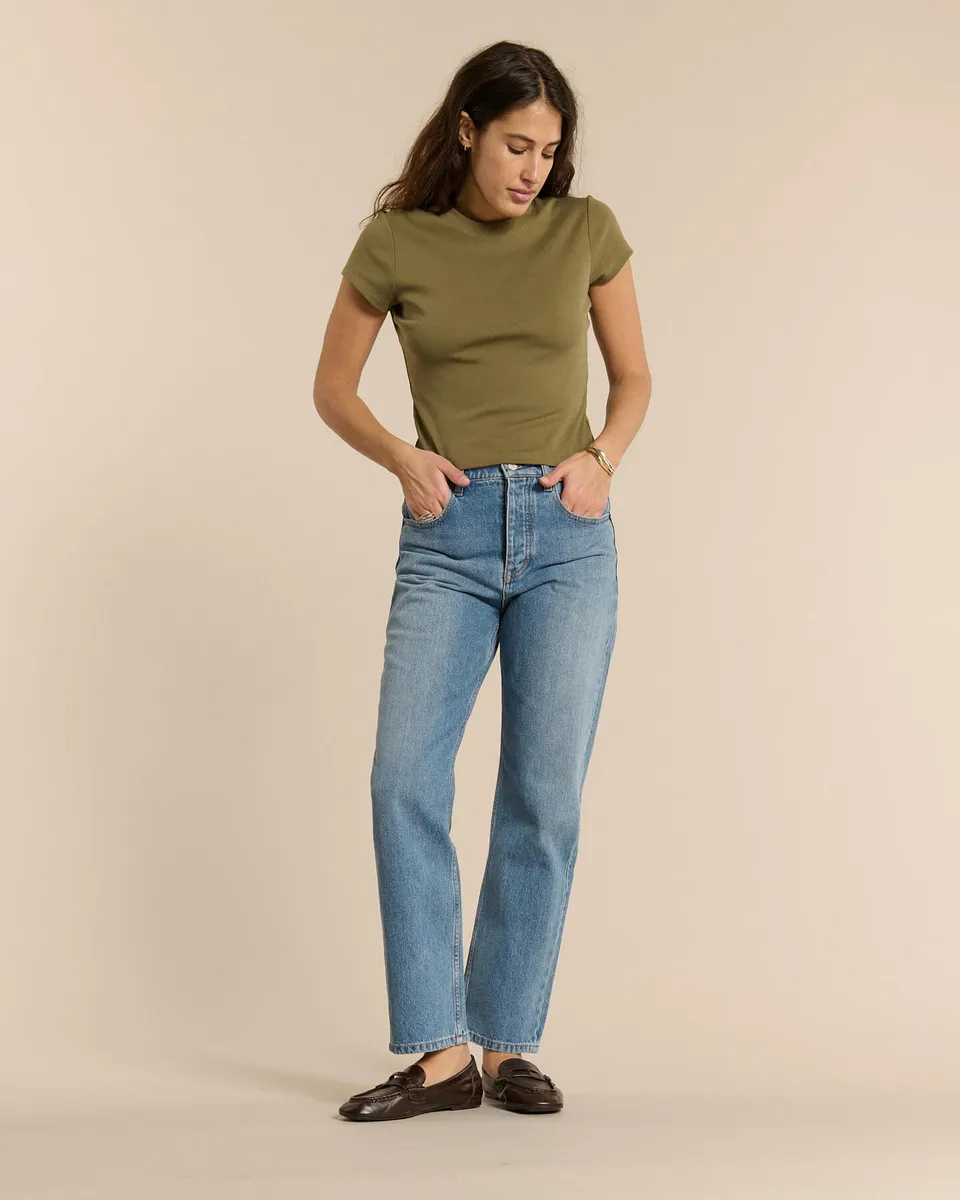 Labdip Quincy Denim Stone Fade IN 28 jean boyfriend bleu