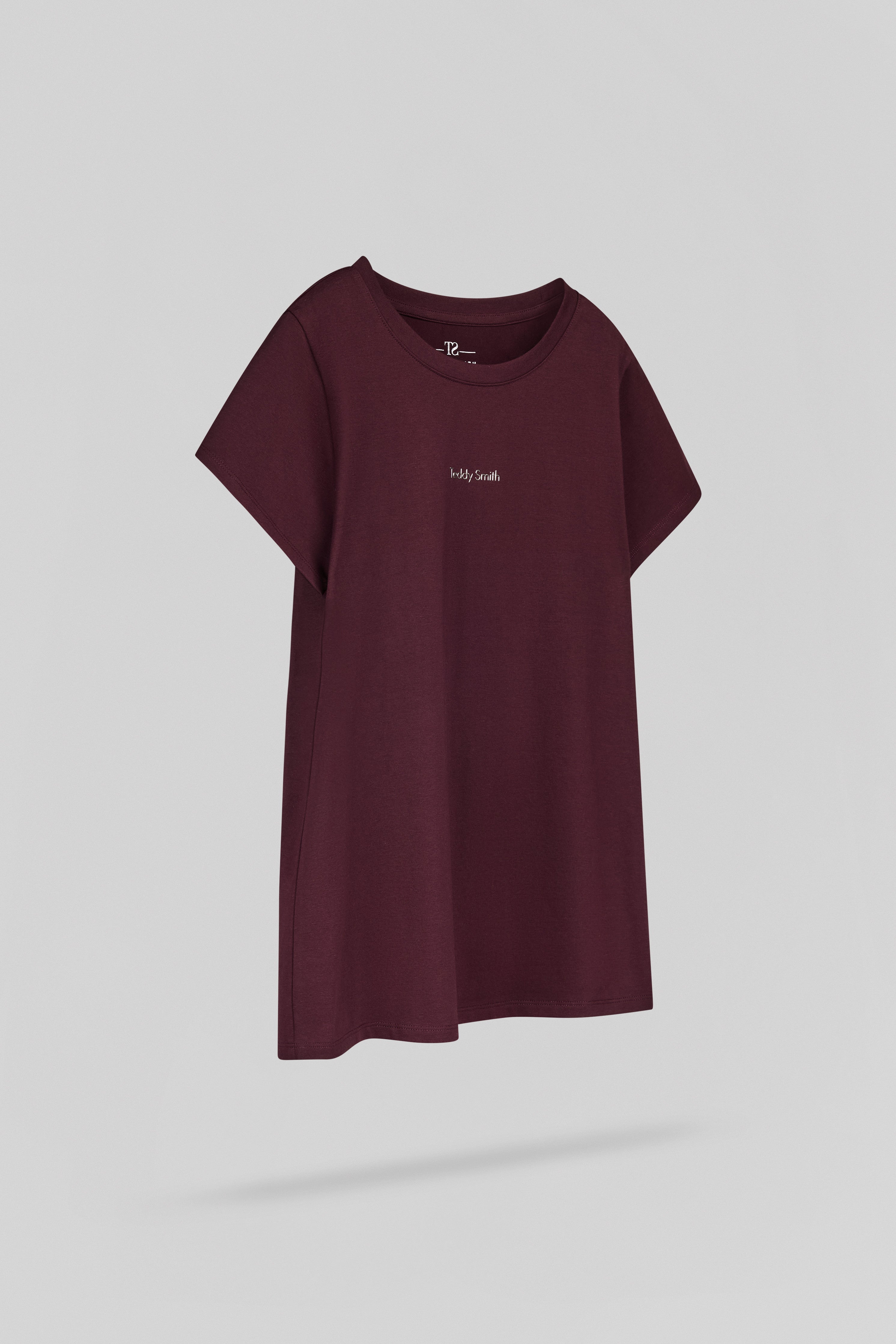 Teddy Smith T-Ribelle MC JR t-shirt bordeaux foncé