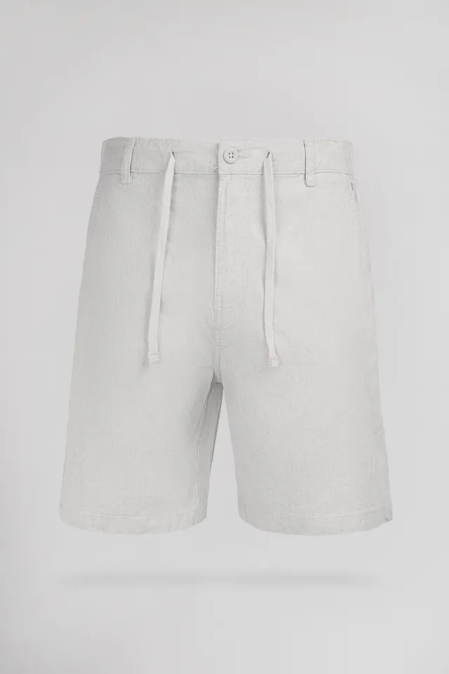 Teddy Smith S-Linen Chino S short blanc coton et lin