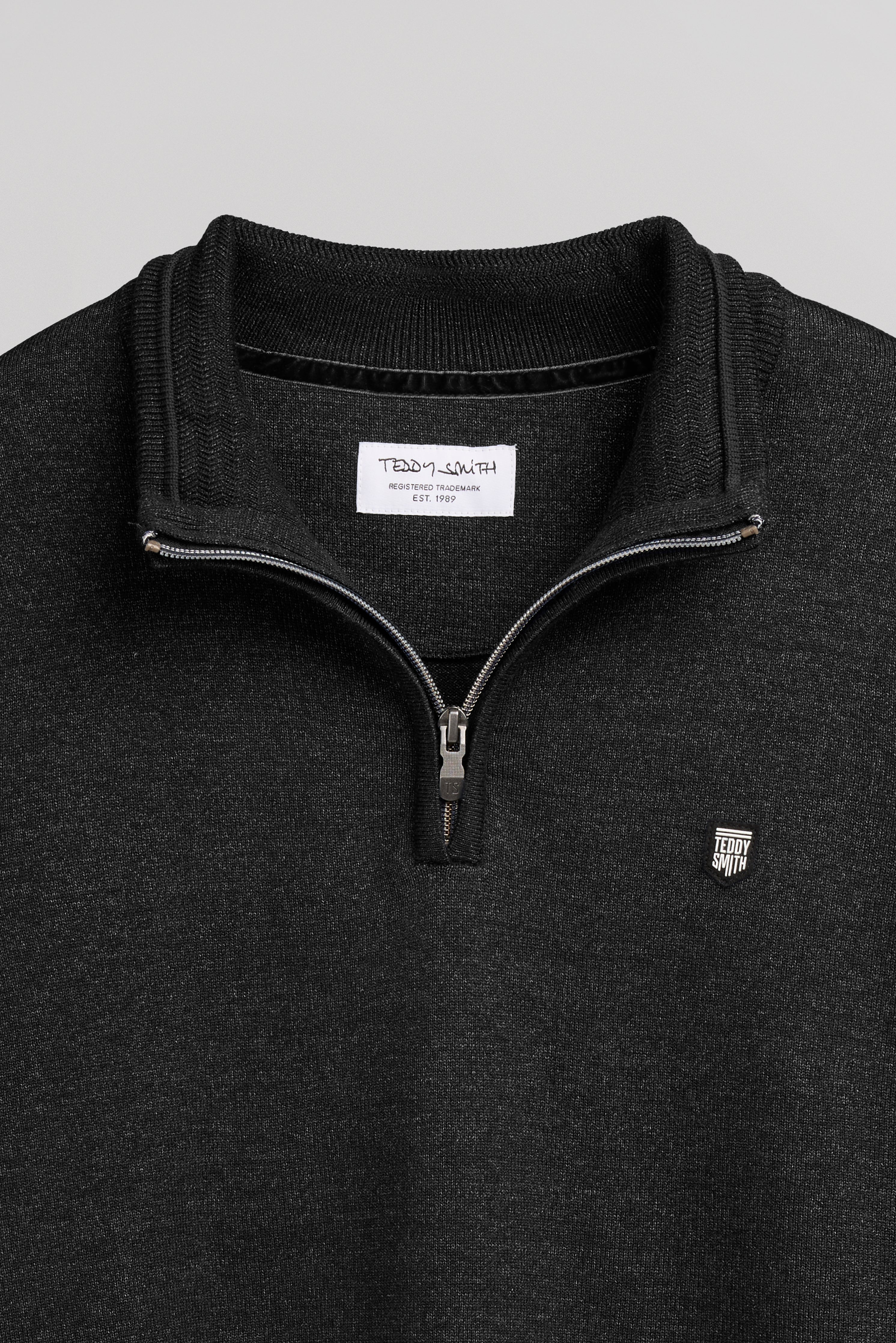 Teddy Smith P-Marty 2 pull gris anthracite col zippé