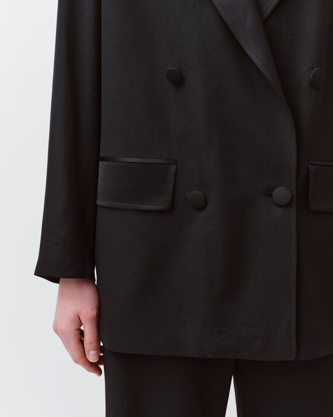DIEGA VAGO veste smoking noir double boutonnage
