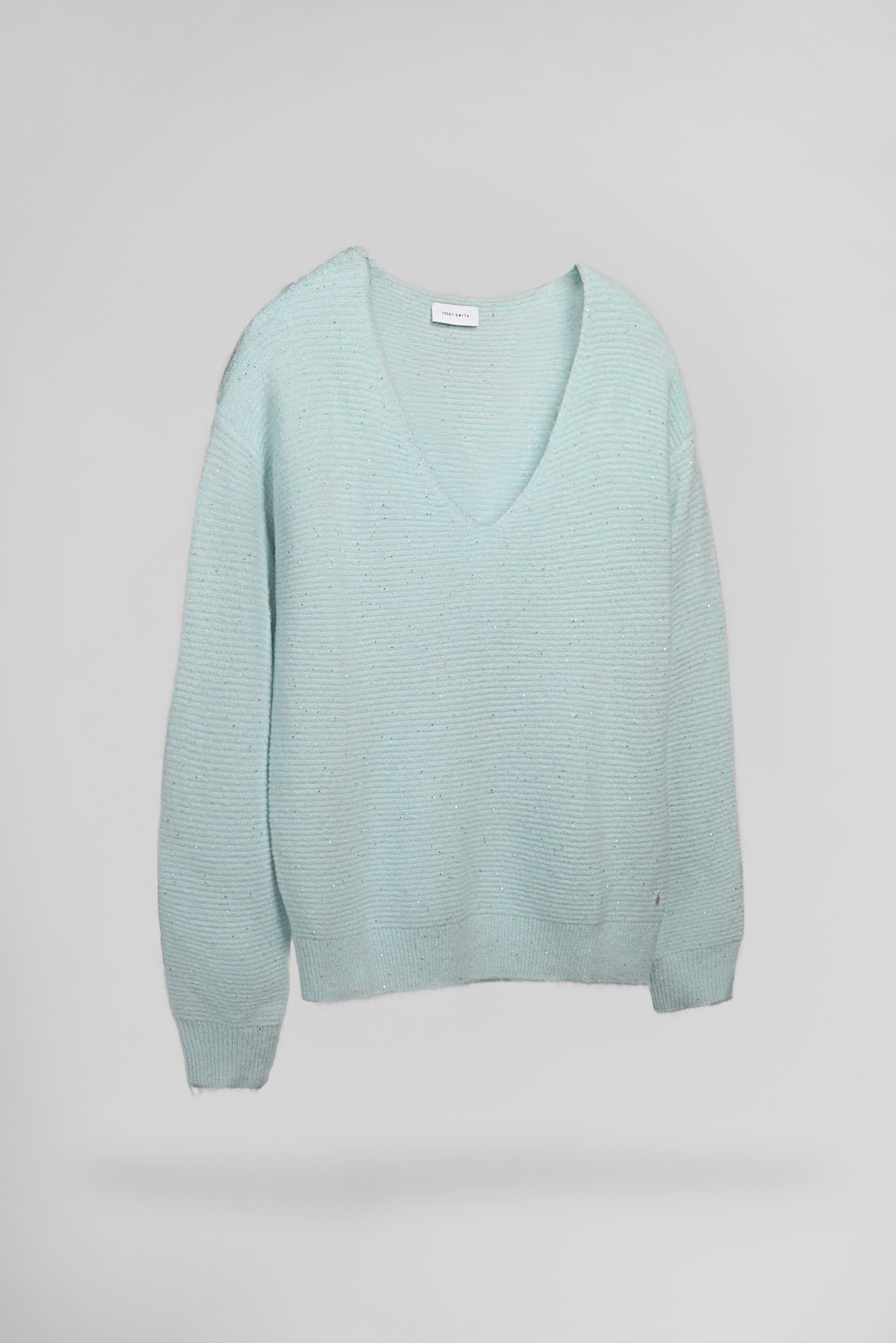 Teddy Smith P-Rachel pull femme stone mint col V