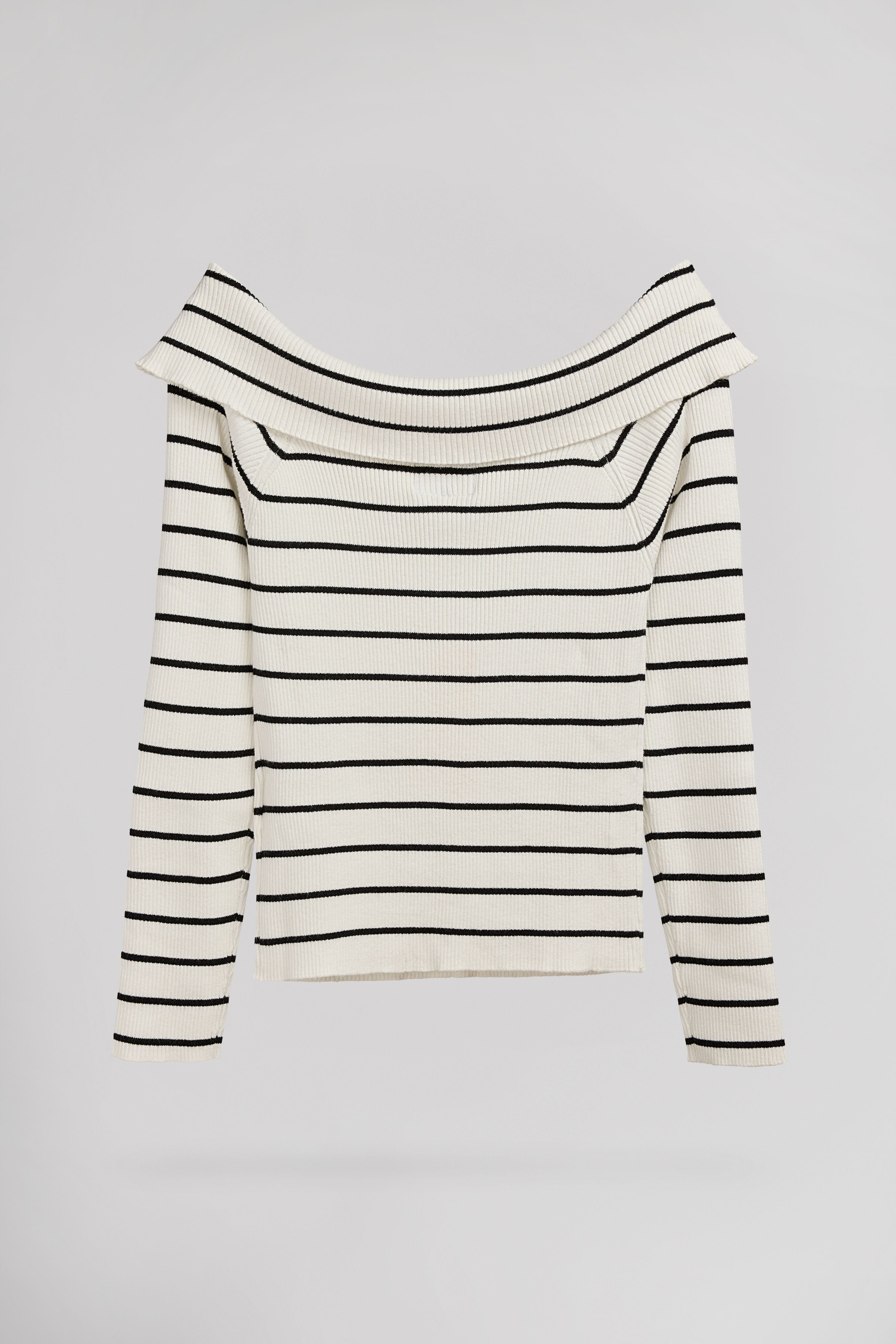 Teddy Smith P-Rysia pull rayures col bardot femme