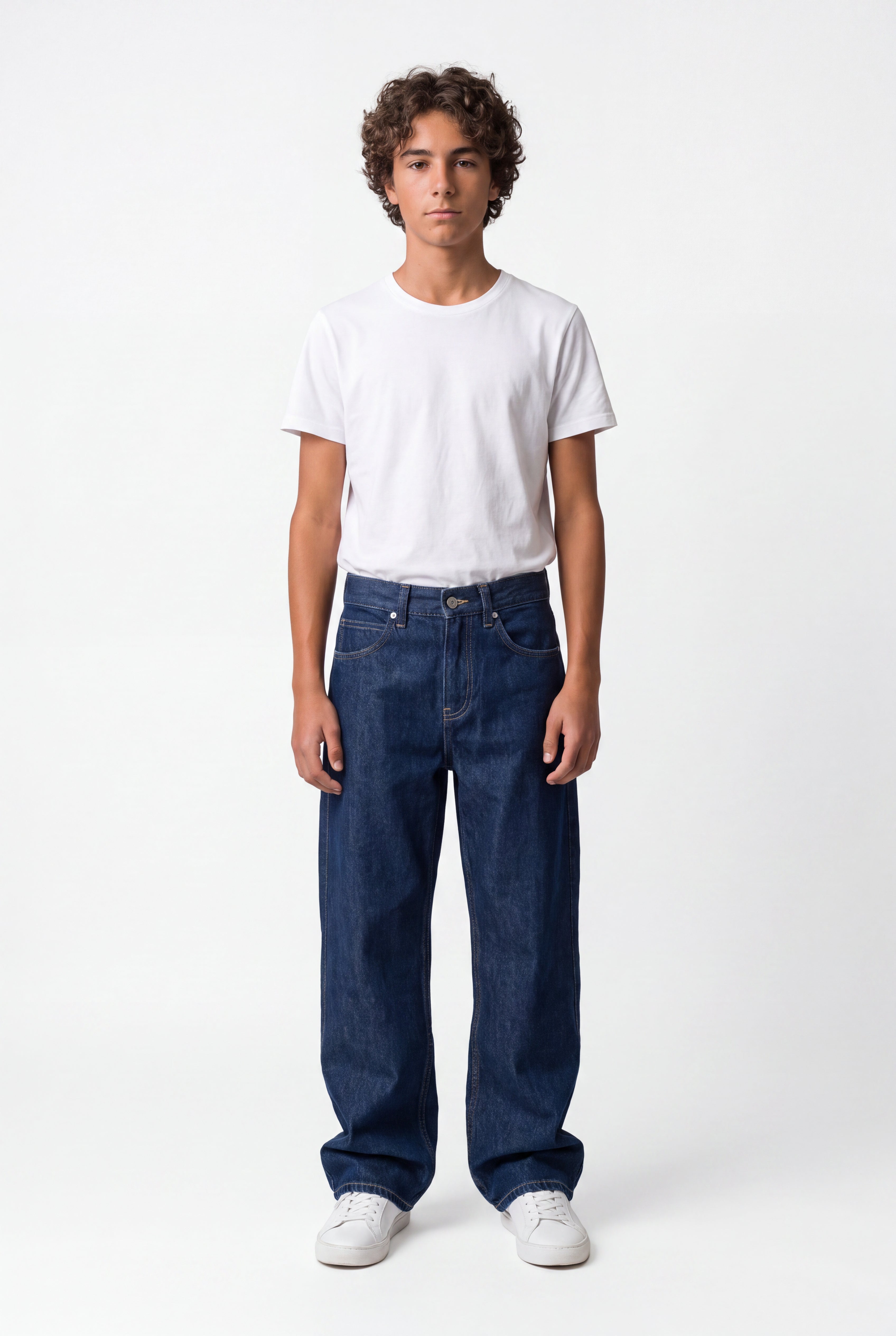 Teddy Smith Memphis Straigh jean dark blue garçon coton