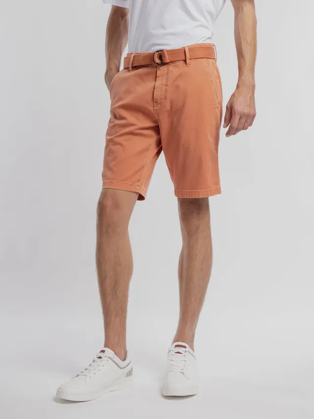 Teddy Smith Staton Chino short nordic red ceinture amovible
