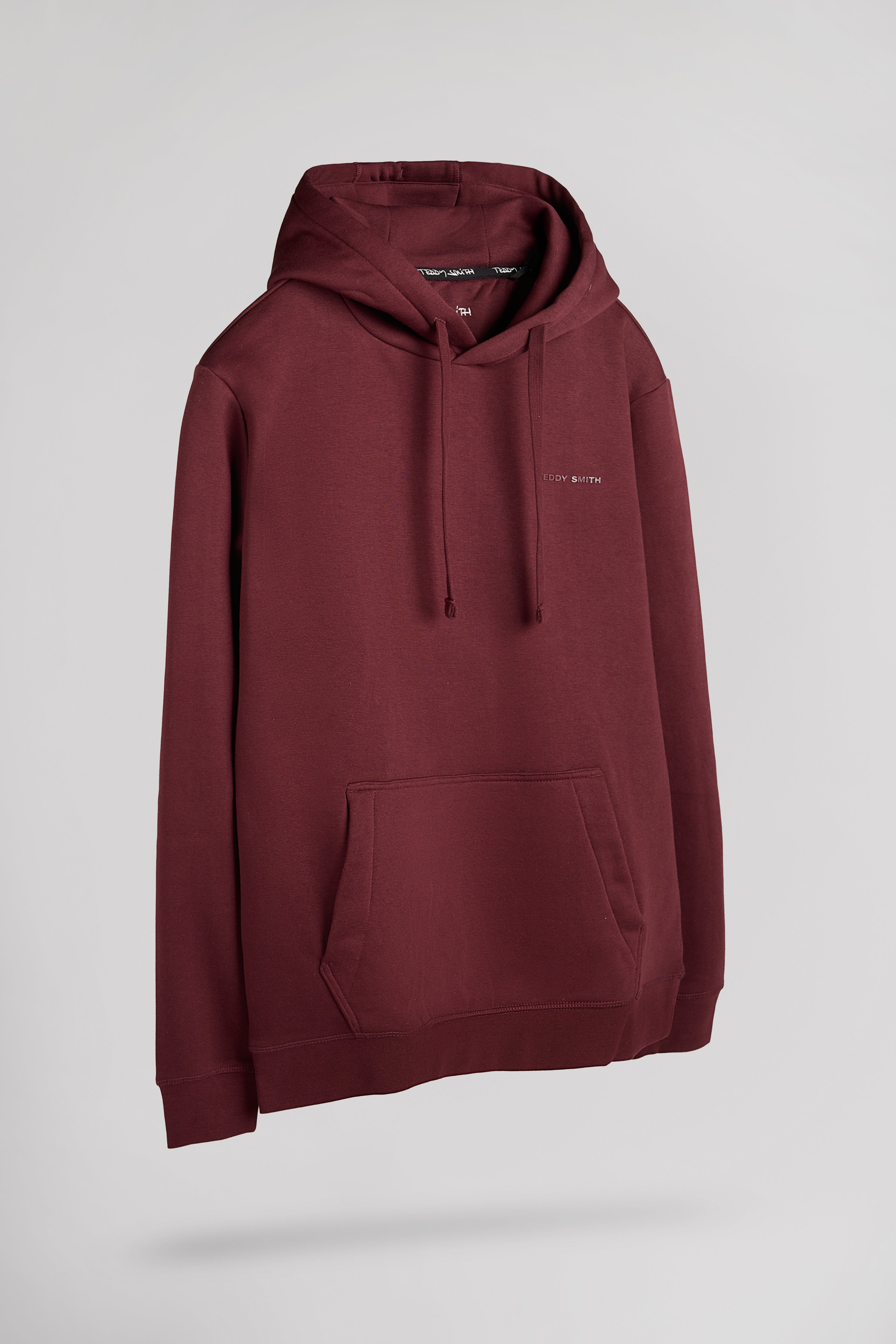 Teddy Smith S-Nark Hoody sweat à capuche bordeaux foncé molleton