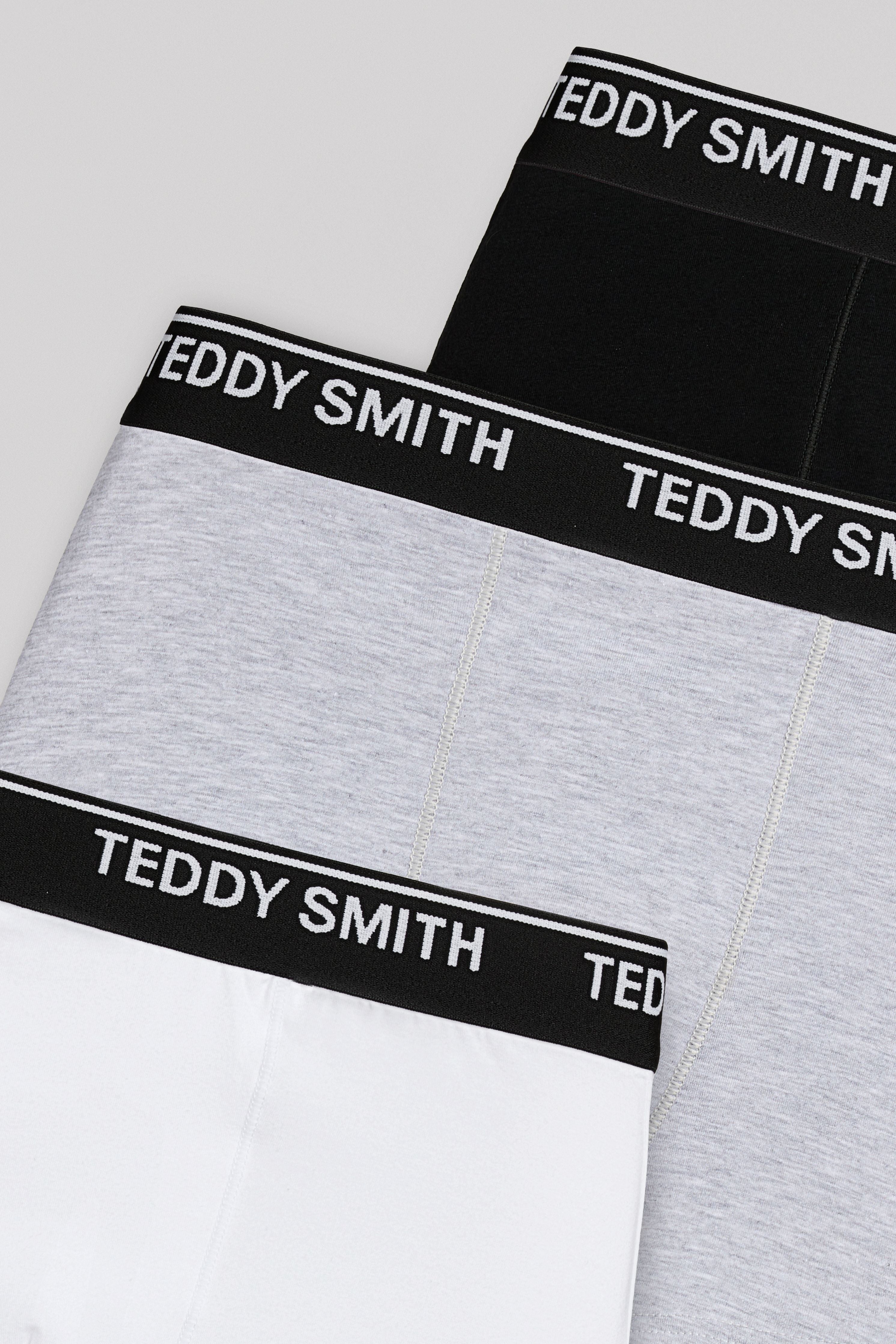 Teddy Smith lot de 3 boxers gris coton élasthanne homme