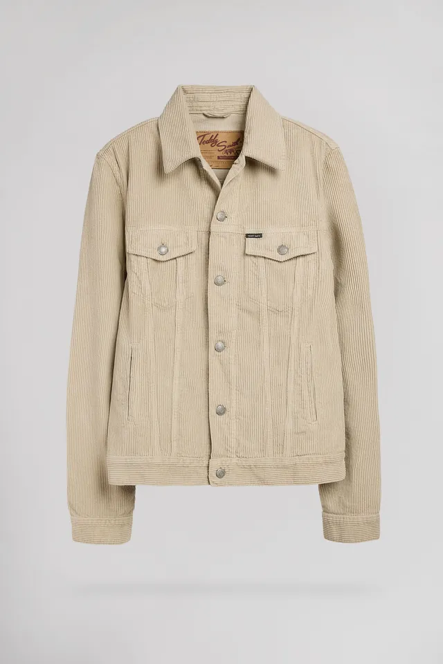 Teddy Smith Randall Velours veste beige droite coton