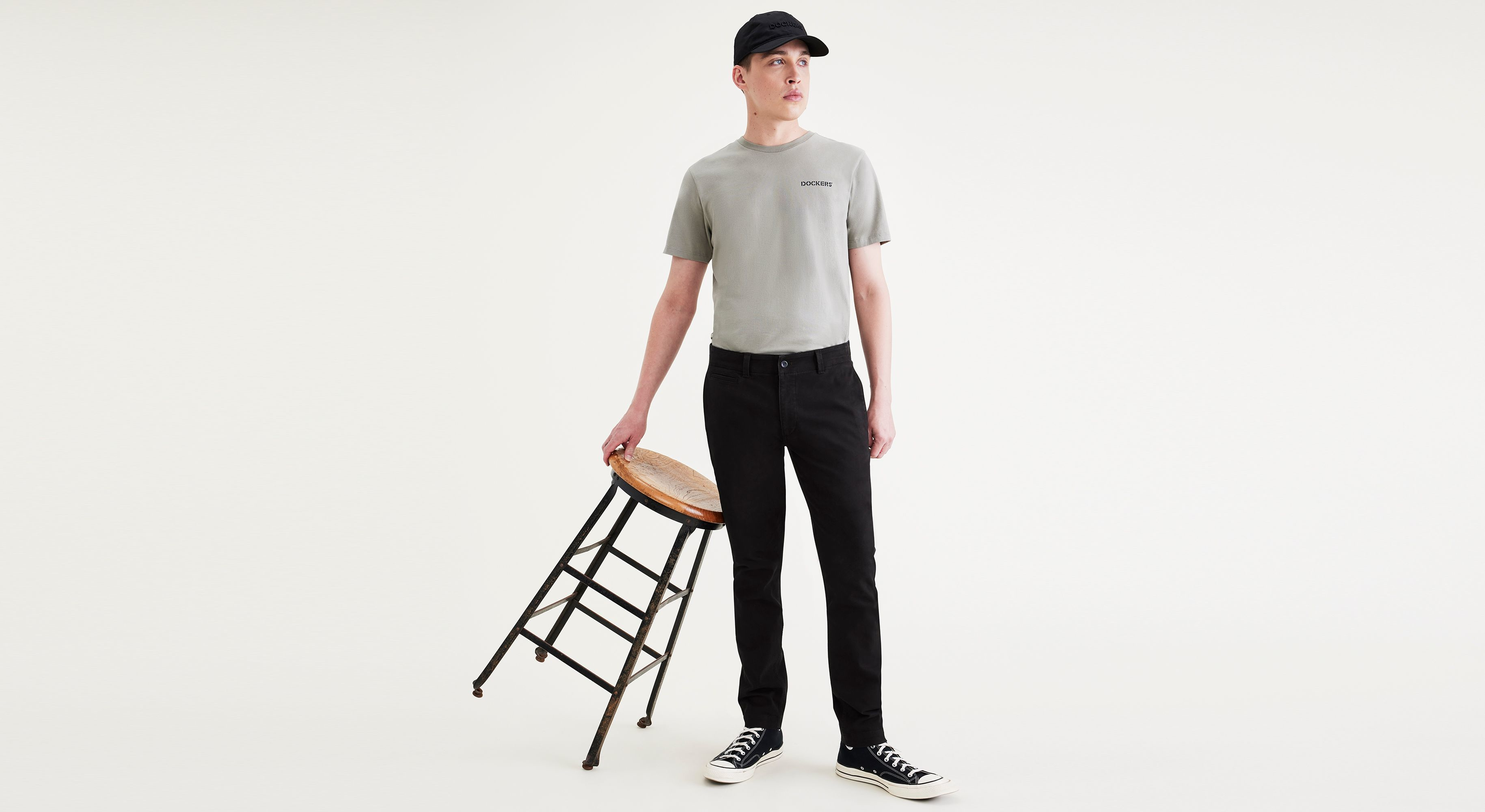 Dockers Alpha Skinny chino noir stretch très résistant homme