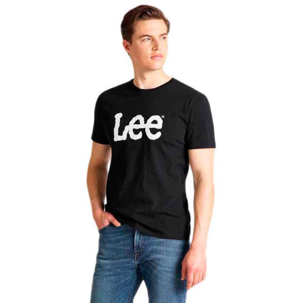 Lee Wobbly Logo Tee t-shirt Navy Drop coton