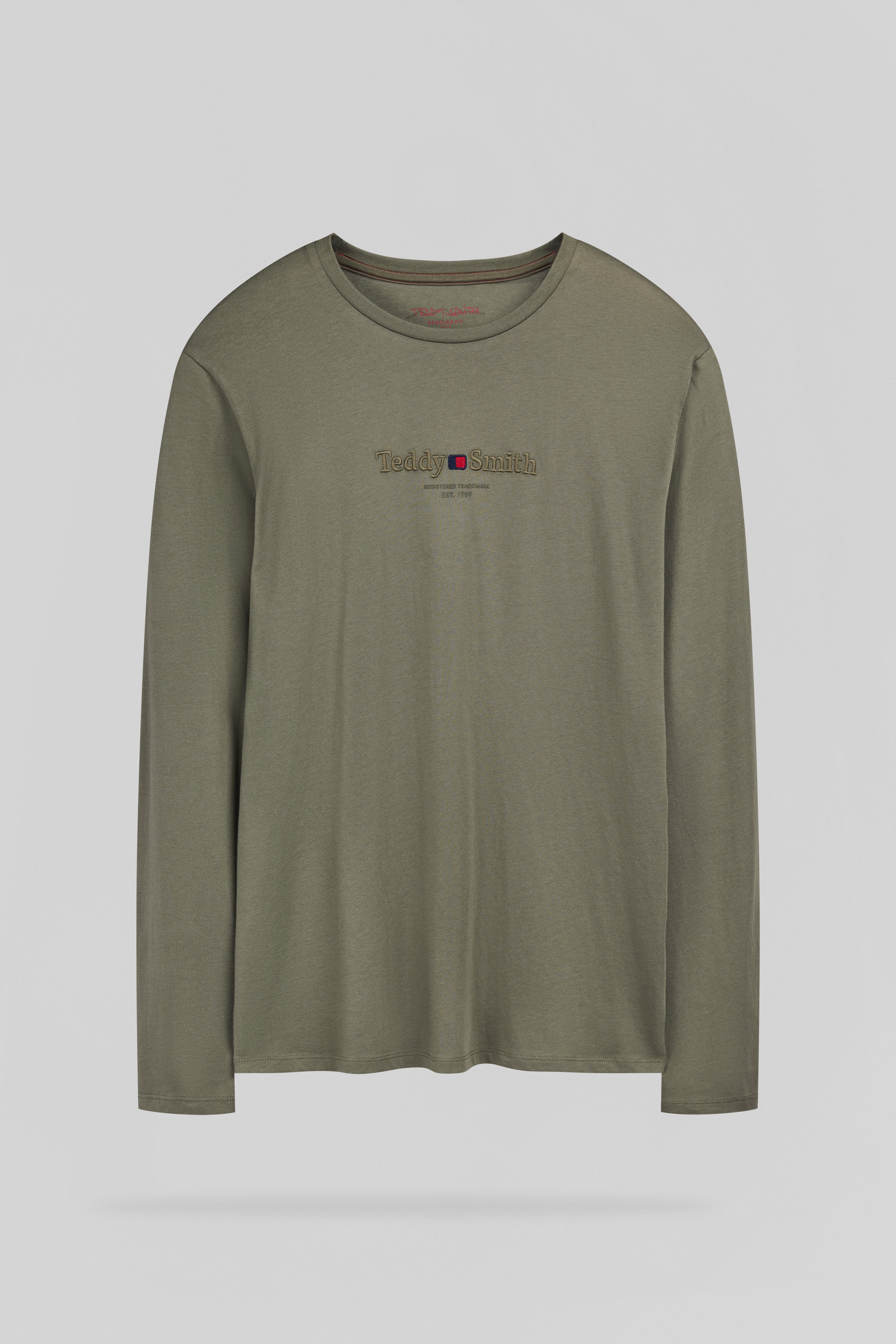 Teddy Smith T-JIM ML t-shirt homme kaki manches longues
