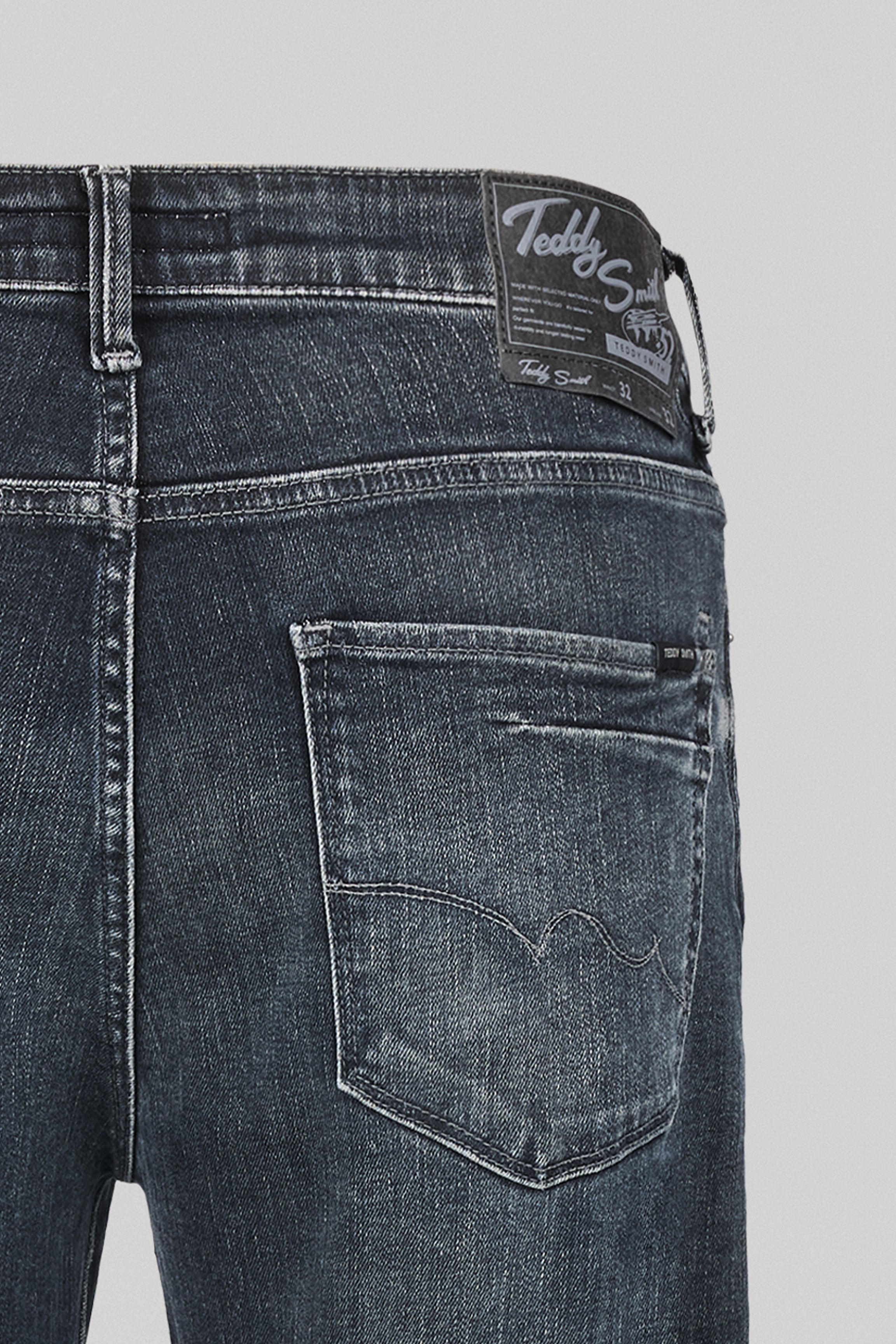 Teddy Smith Dylan Rock jean slim gris bleu L32 homme