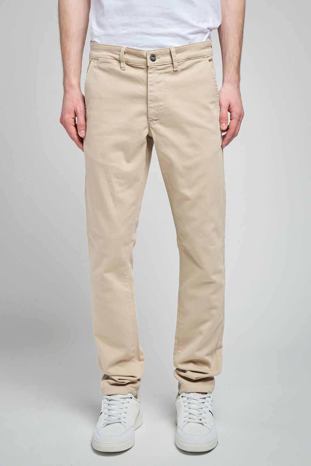 Teddy Smith Pallas Chino Sweat Dyed pantalon chino beige slim