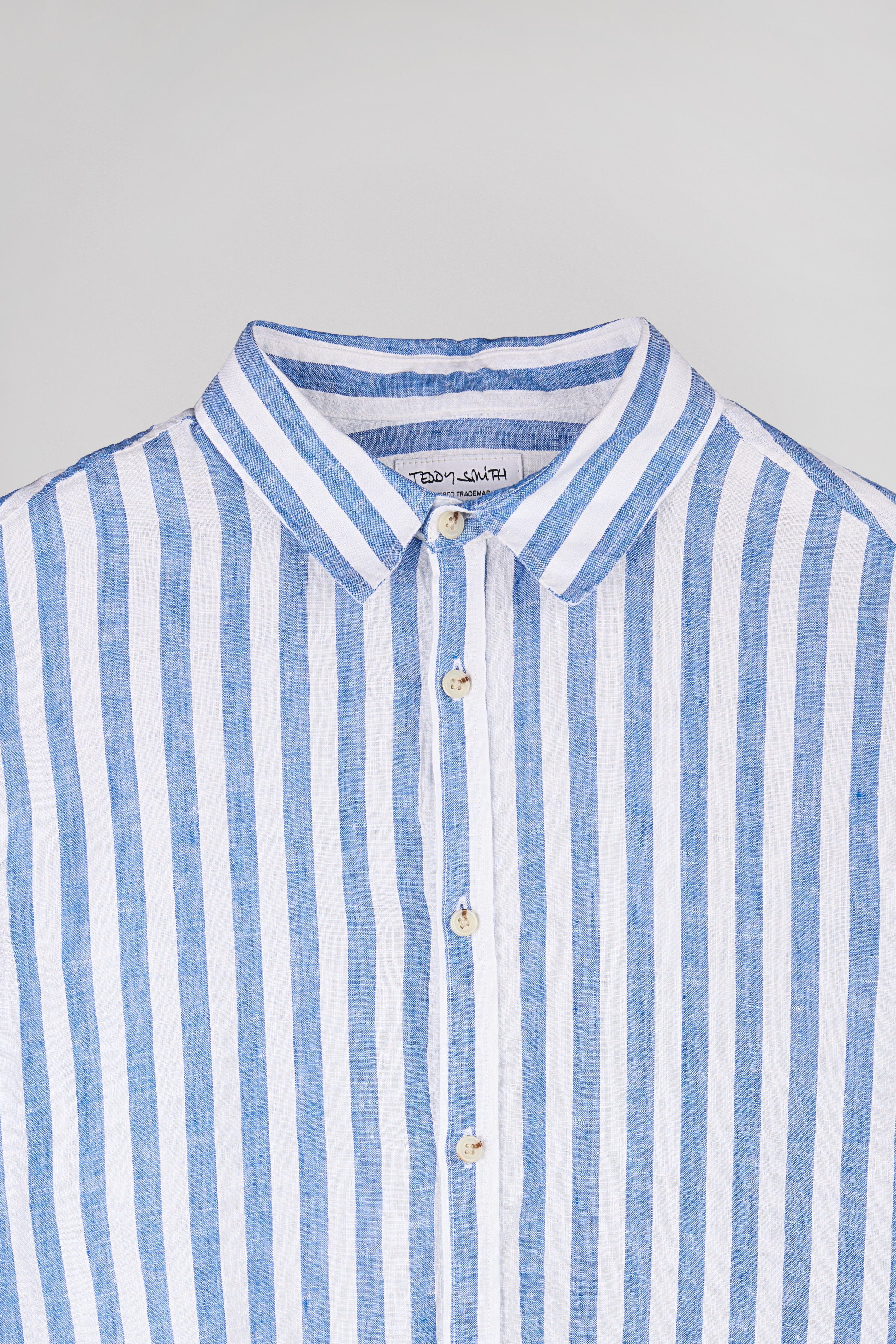 Teddy Smith C-Linen Stripe chemise lin homme bleu intense
