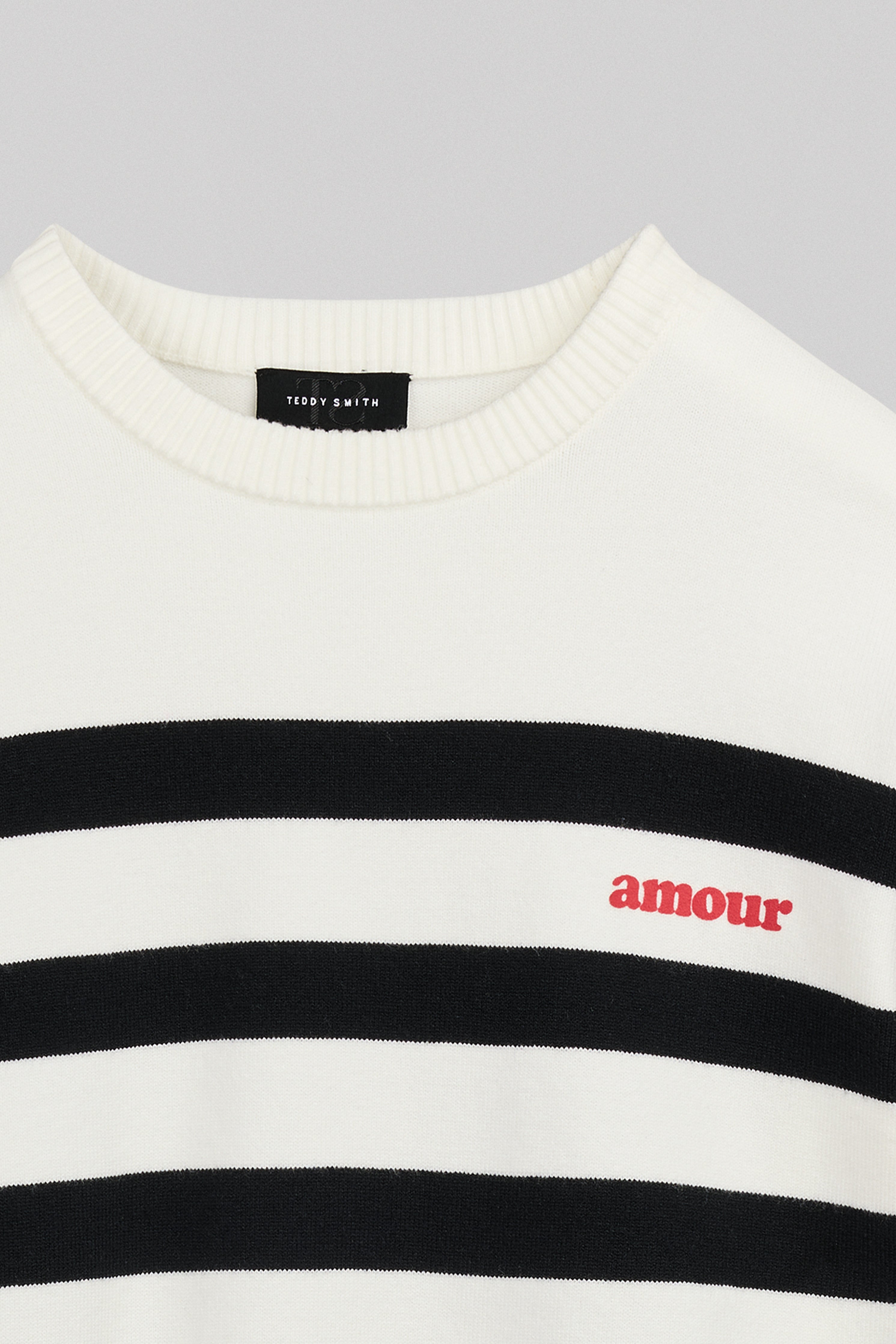Teddy Smith P-Judith JR pull fille Middle White marinière