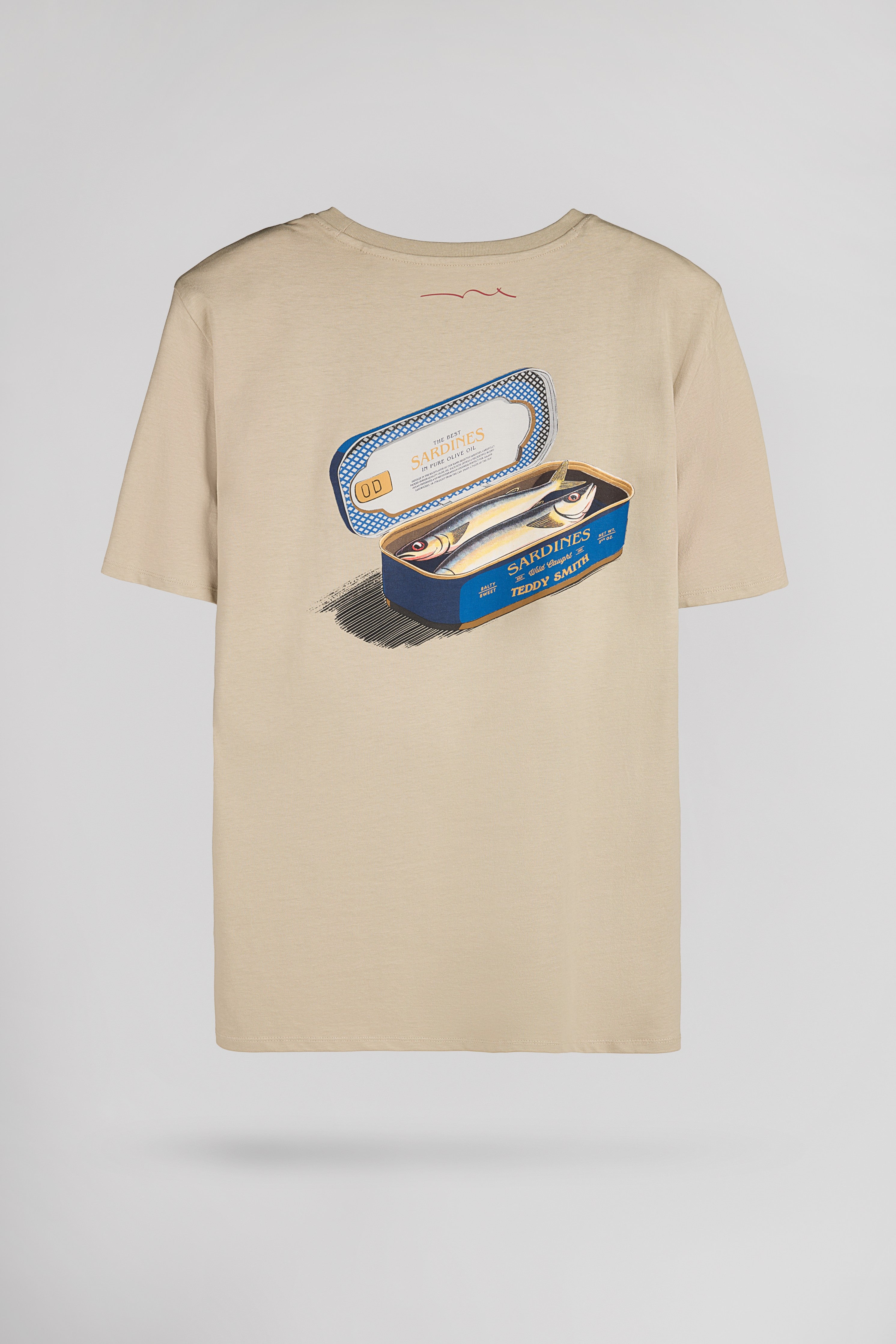 Teddy Smith T-Fish t-shirt beige col rond coton