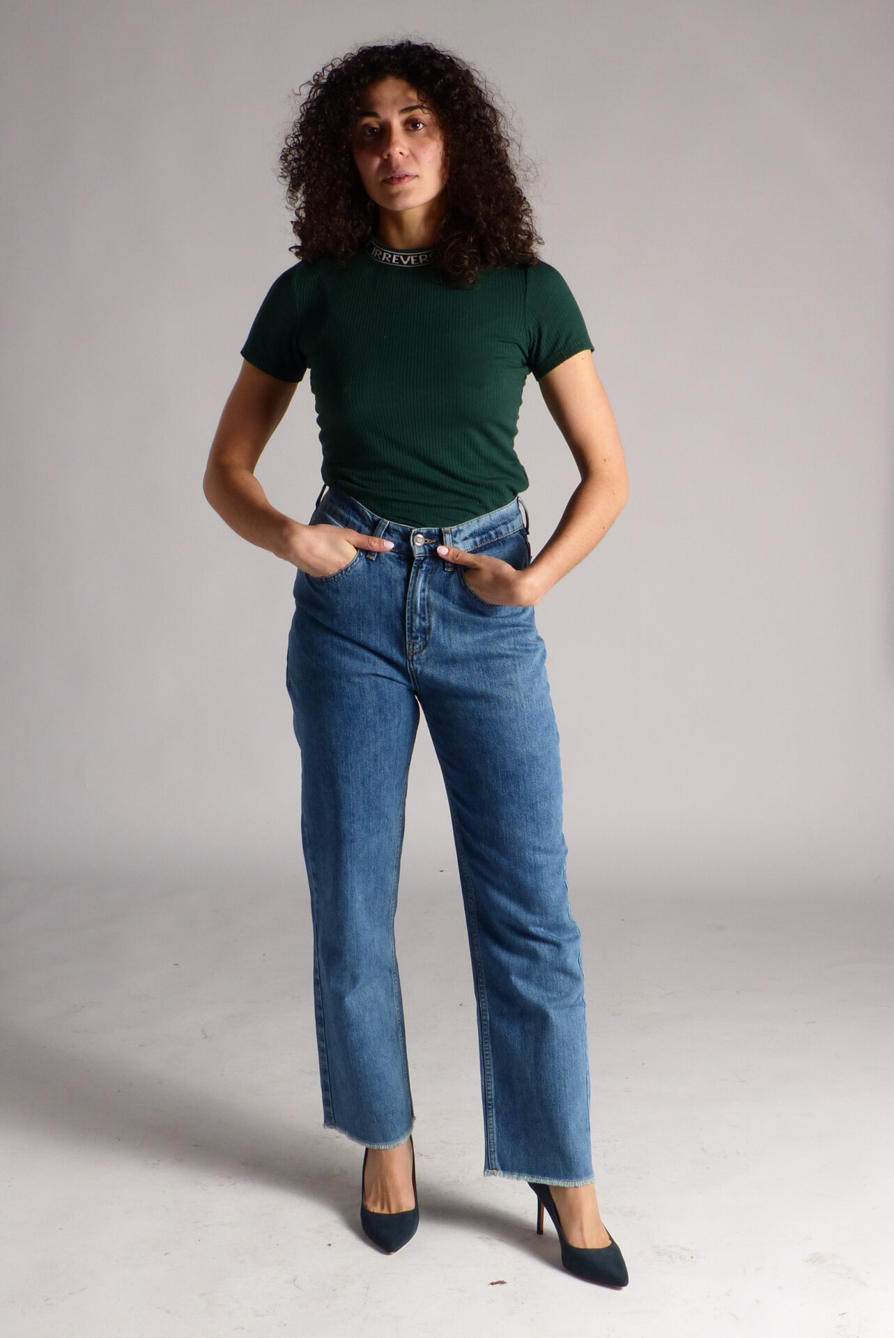 AA Spontané Classicblue Flare jean flare bleu taille haute