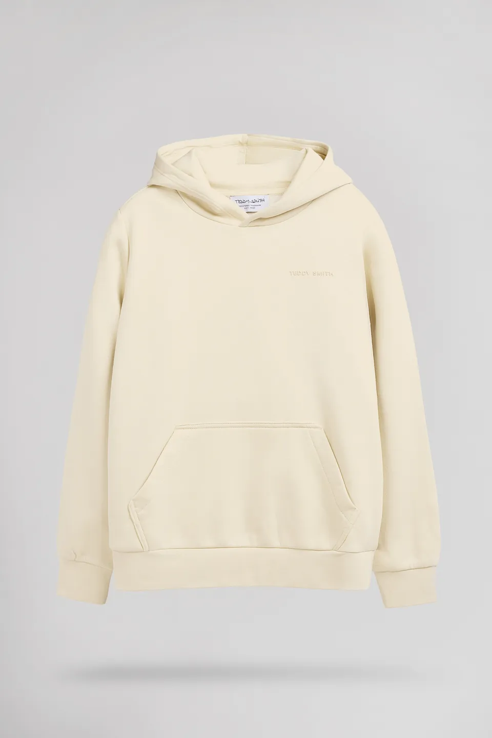 Teddy Smith S-Nark Hoody JR sweat capuche écru coton