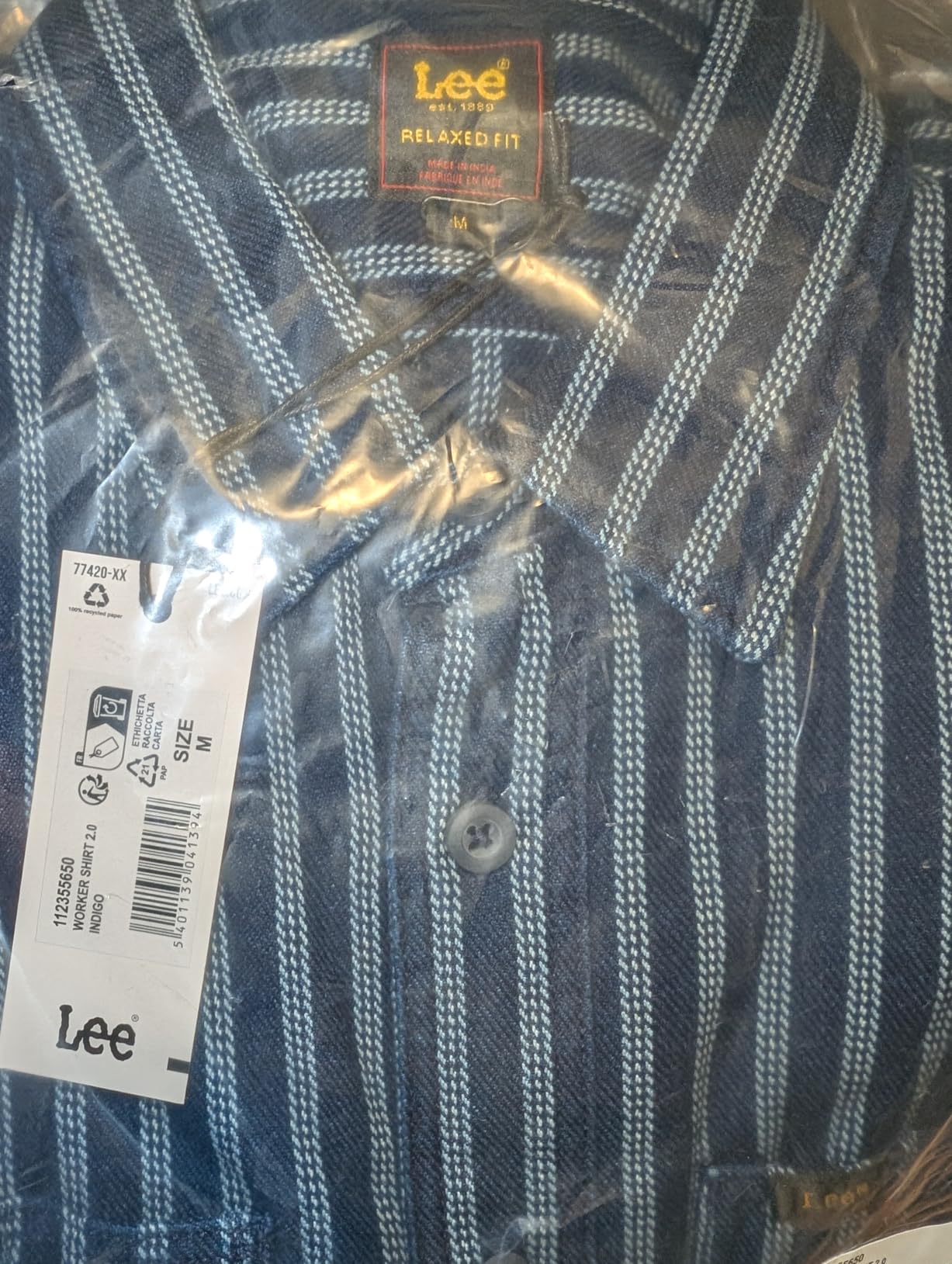 Lee Worker Shirt 2.0 chemise homme gris granit S