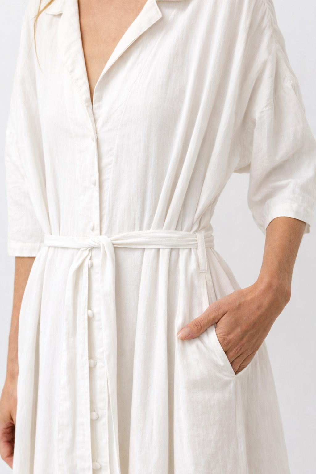 Diega Raclao robe longue blanche en coton