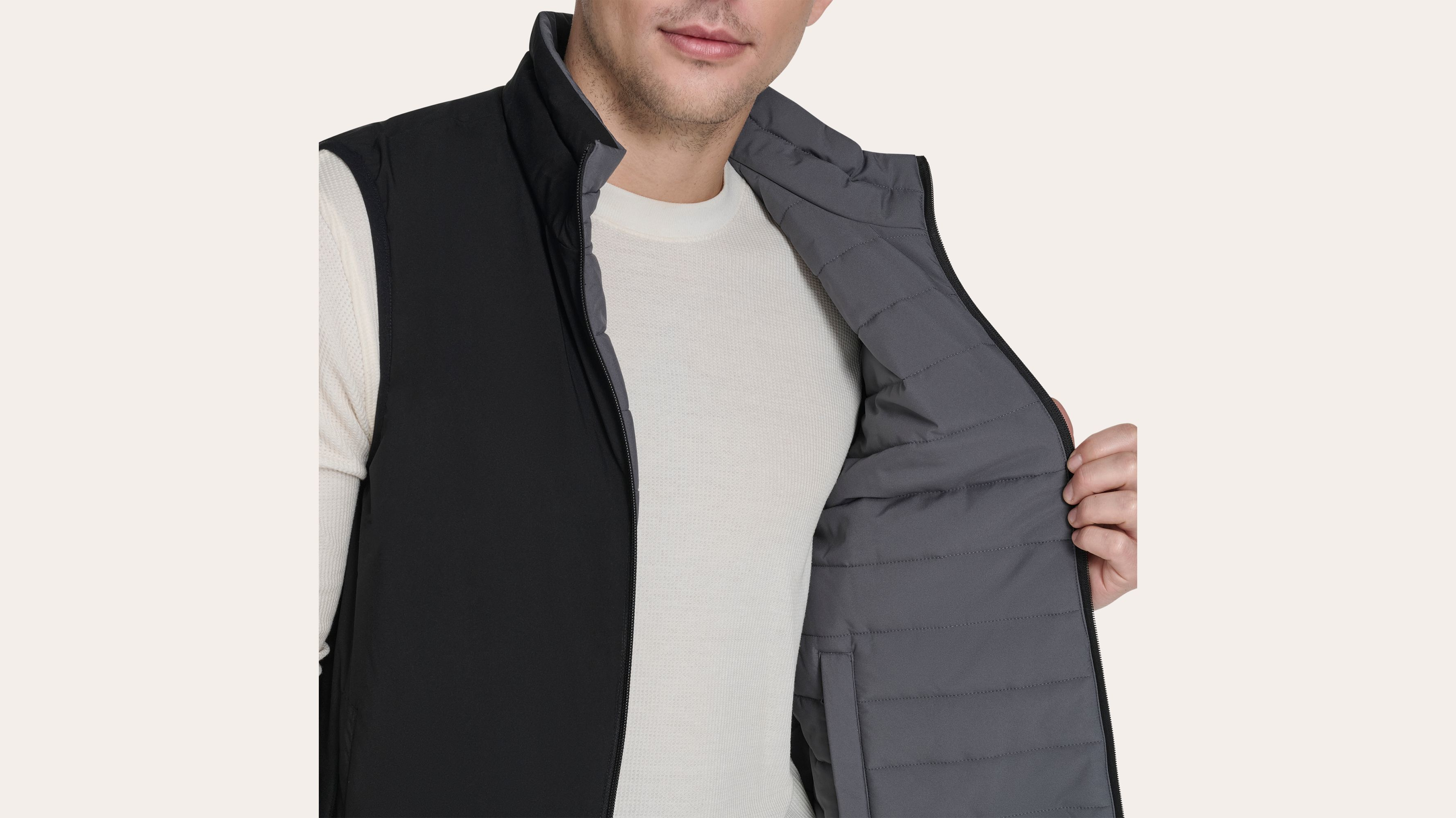 Dockers Reversible gilet doudoune réversible gris homme