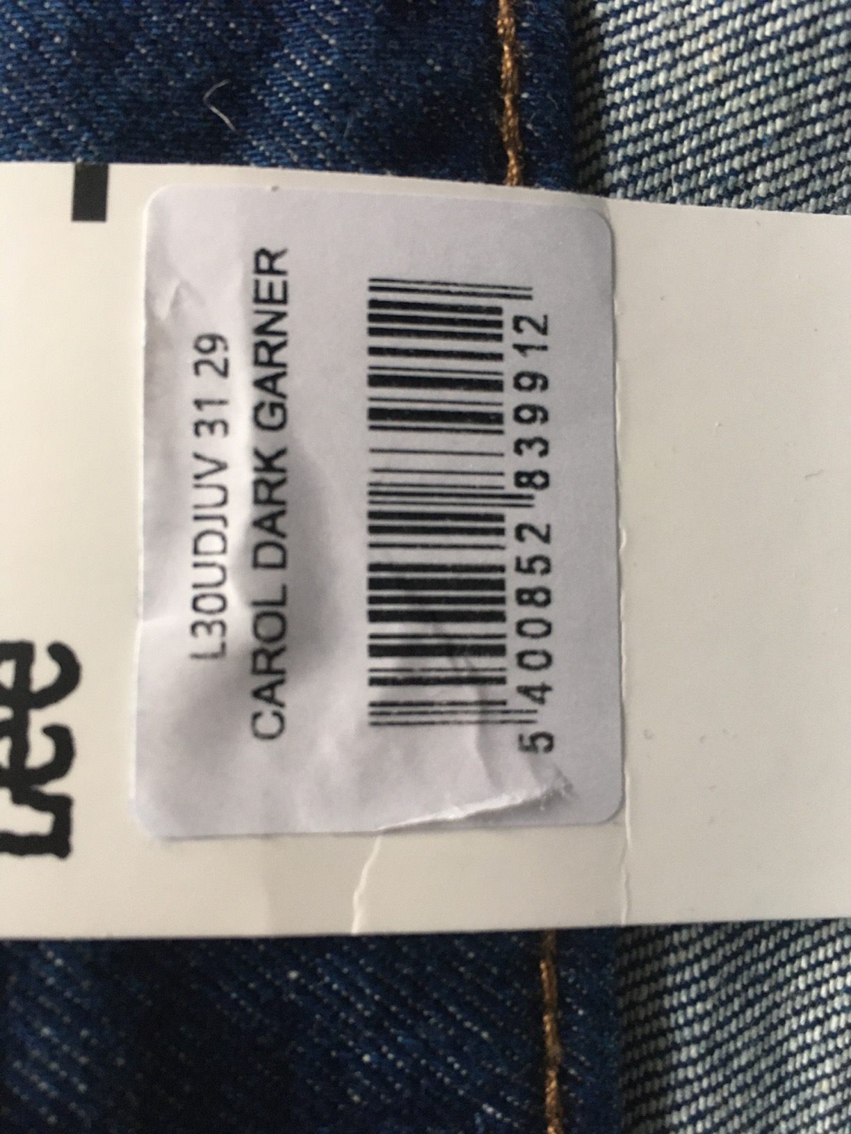 Lee Carol jean femme noir 28W/35L denim