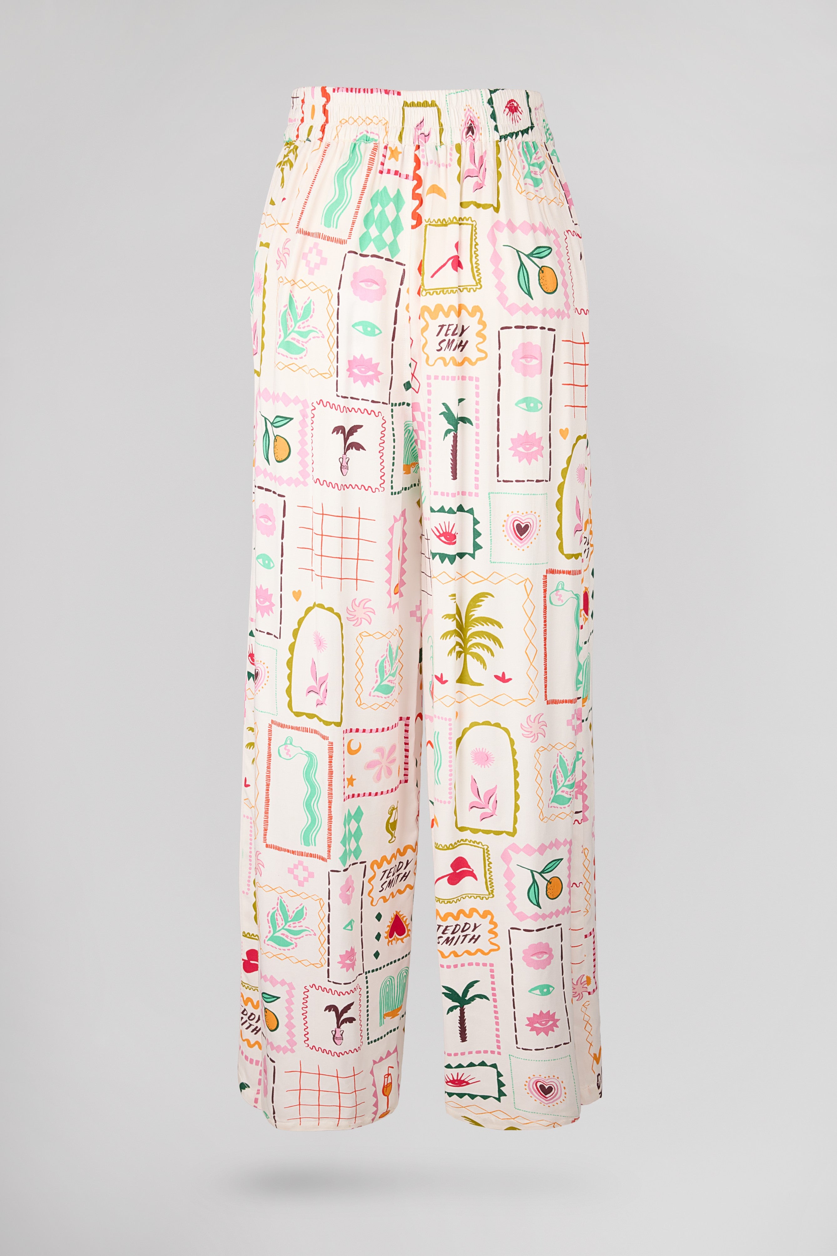 Teddy Smith P-Alex pantalon blanc imprimé large