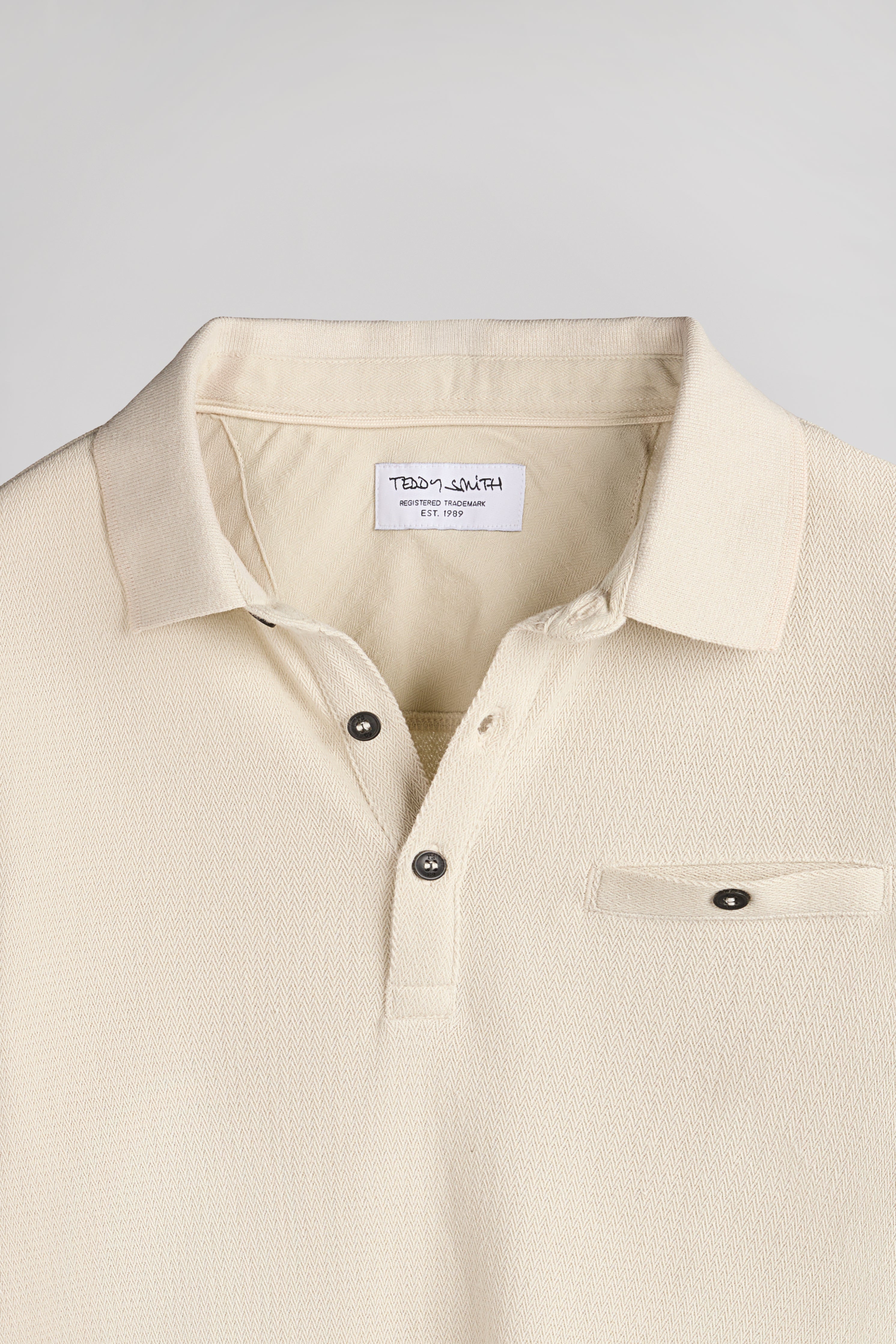 Teddy Smith P-Wesley MC polo crème coton poche