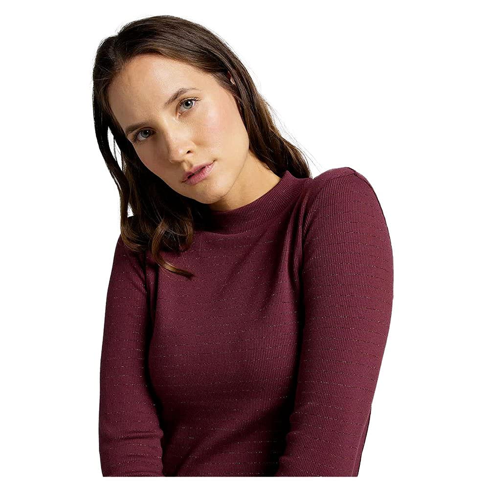 Lee High Neck Rib t-shirt femme côtelé