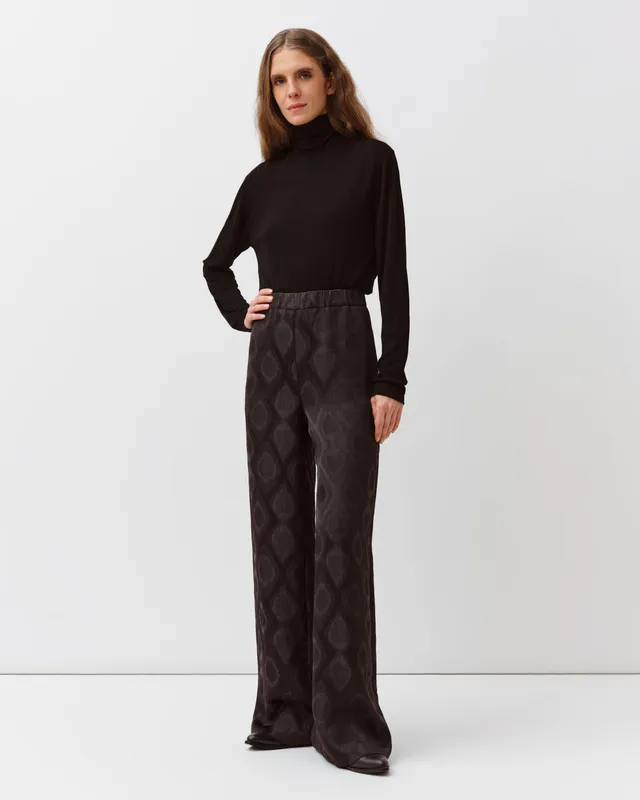 DIEGA Portorico pantalon chocolat jacquard